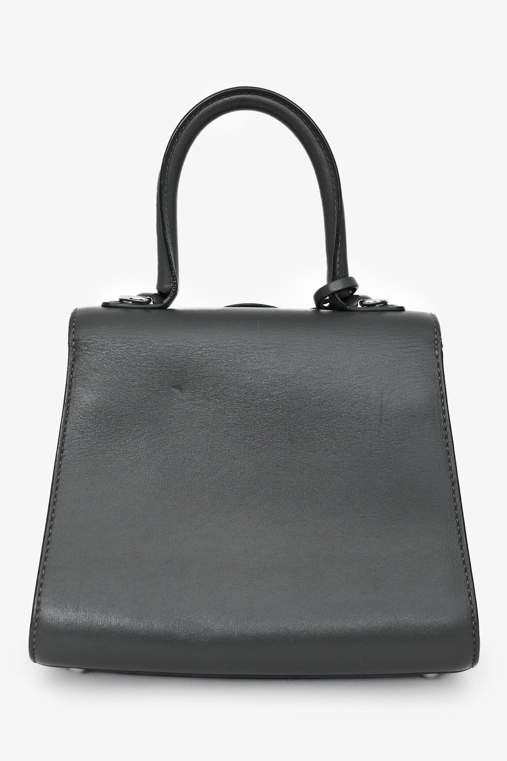 Delvaux Grey Brillant Mini S Box Calf with Strap