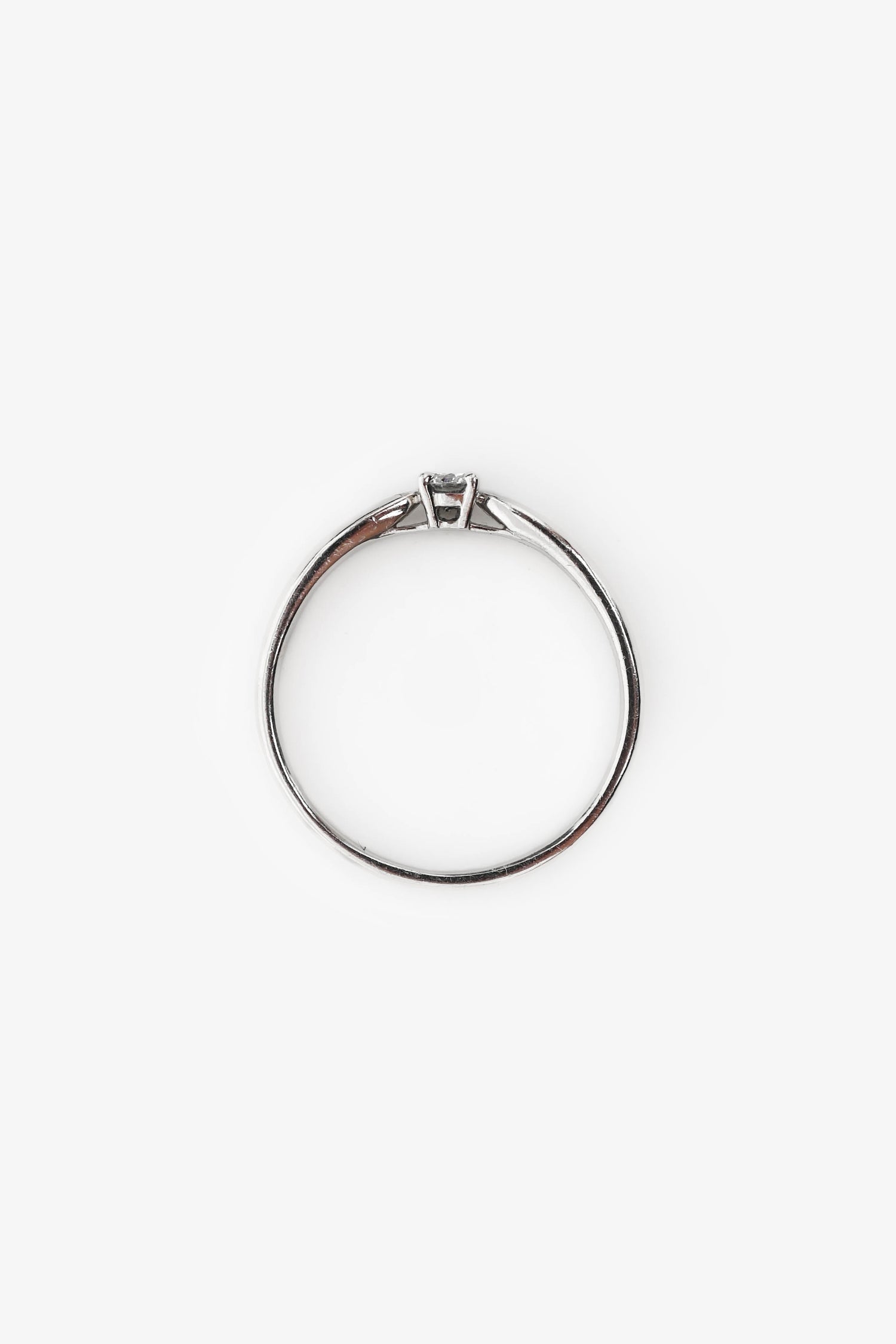 Tiffany & Co. .1ct Single Diamond Platinum Ring