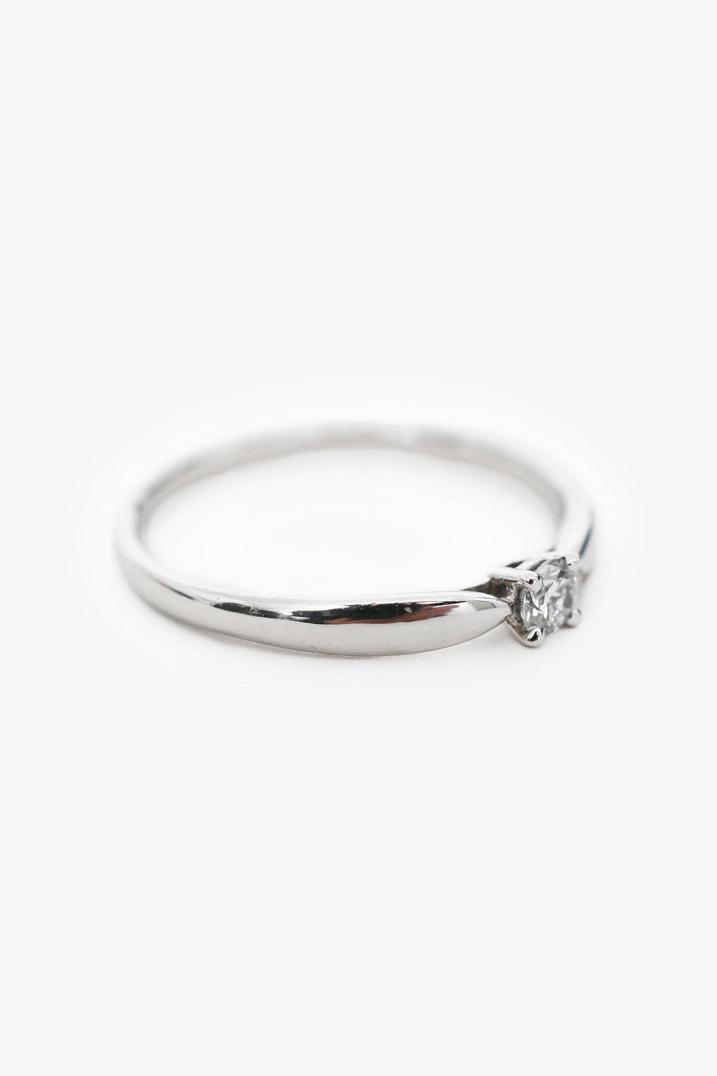 Tiffany & Co. .1ct Single Diamond Platinum Ring
