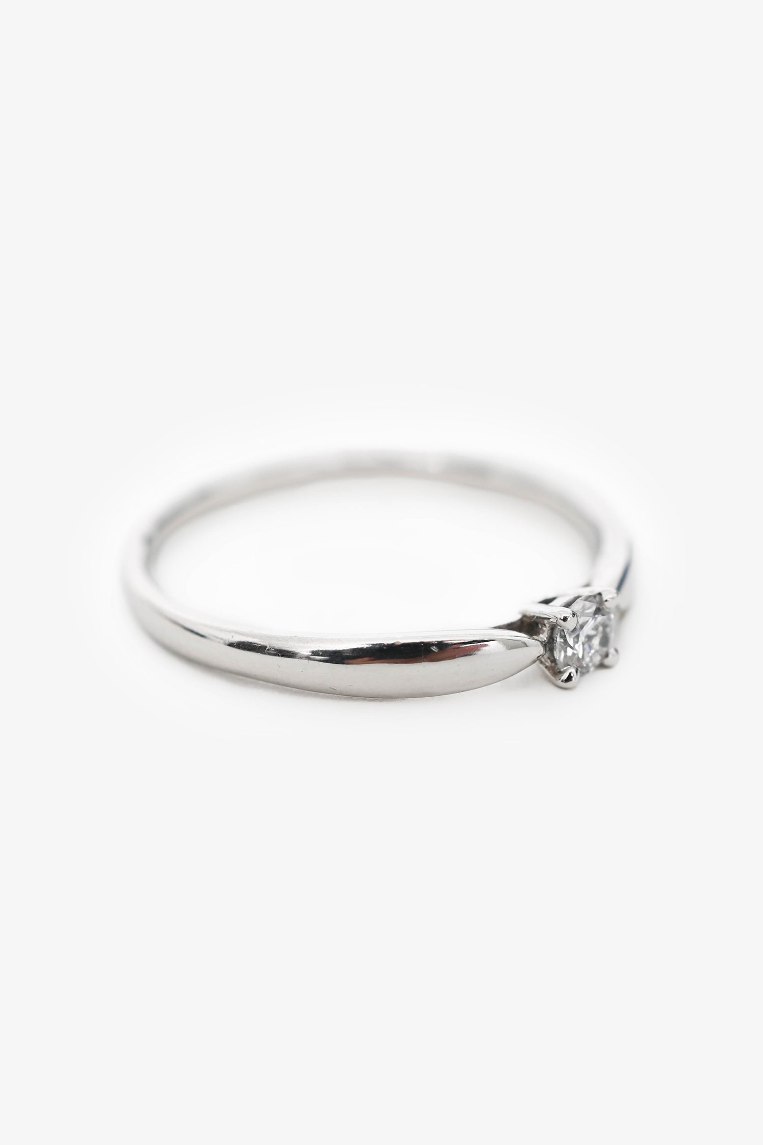 Tiffany & Co. .1ct Single Diamond Platinum Ring