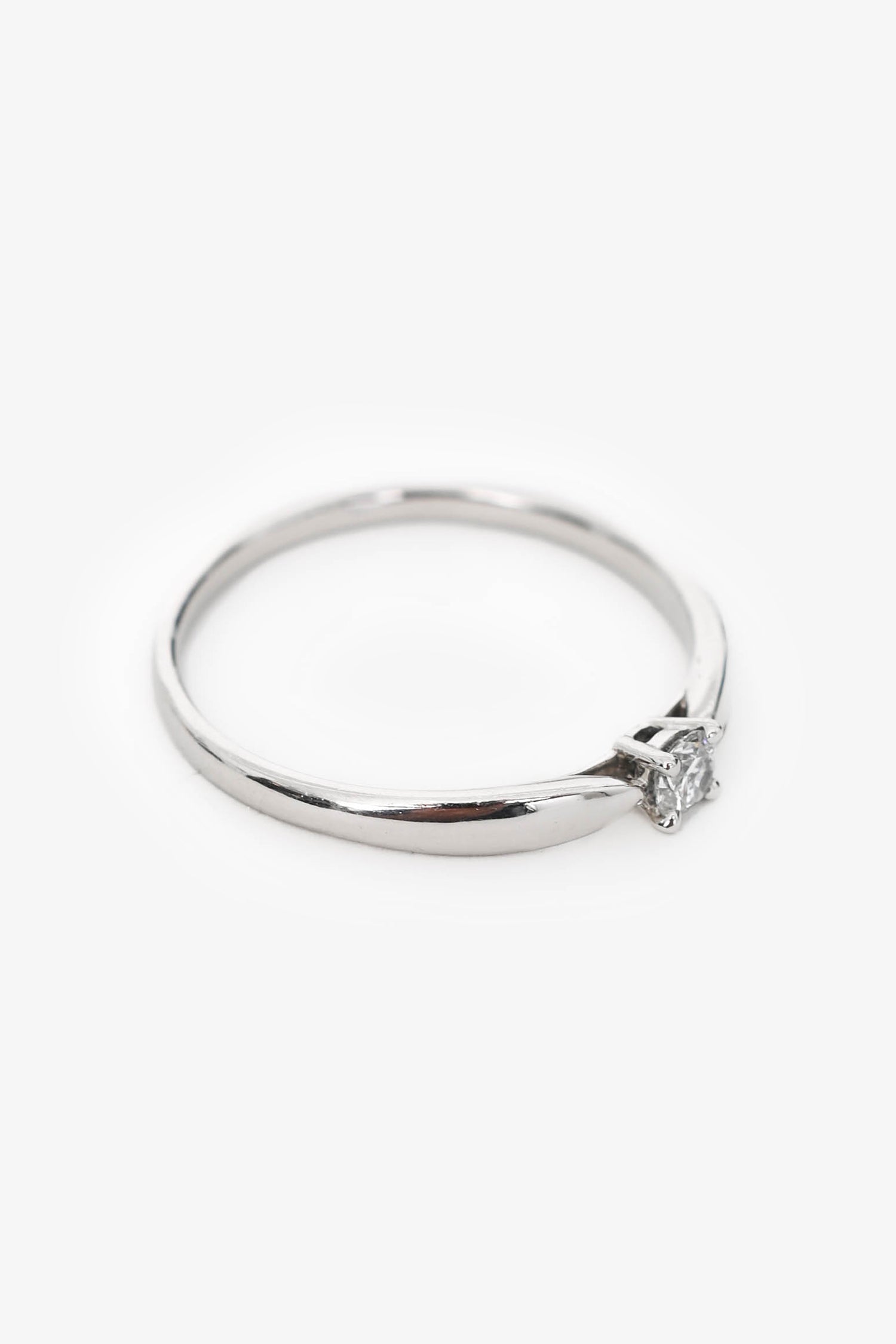 Tiffany & Co. .1ct Single Diamond Platinum Ring