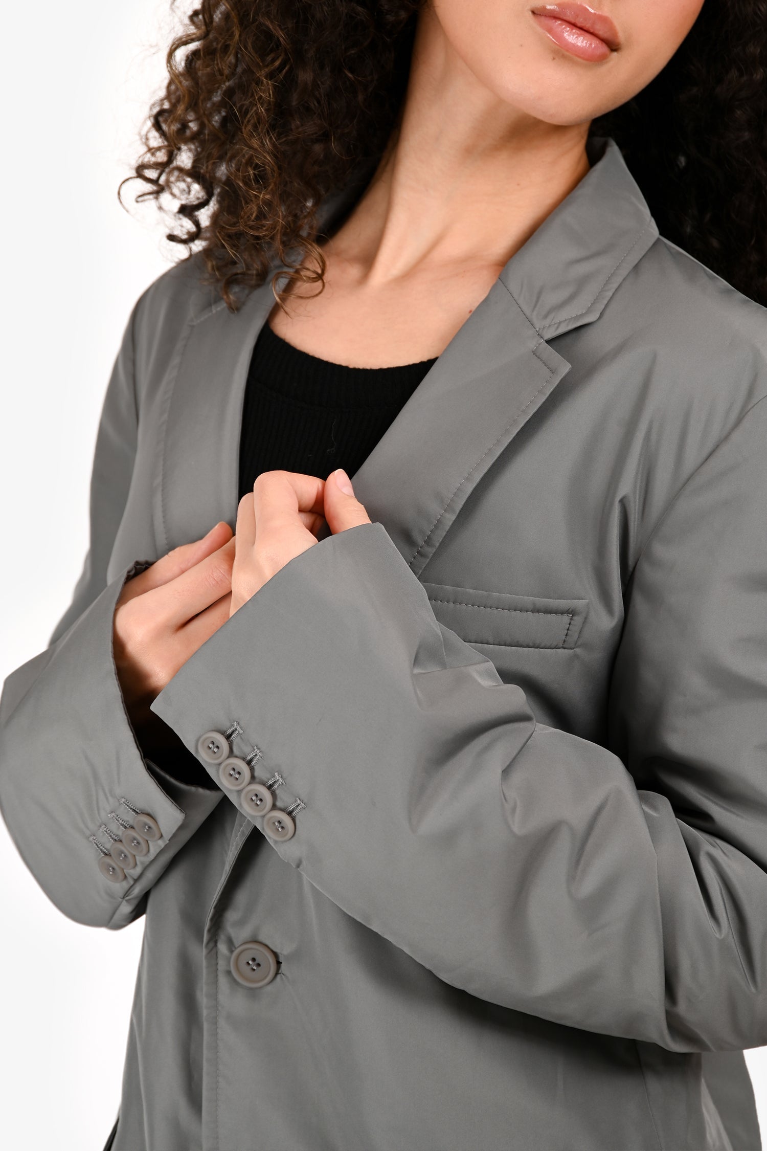 Helmut Lang Grey Nylon Blazer Size 38