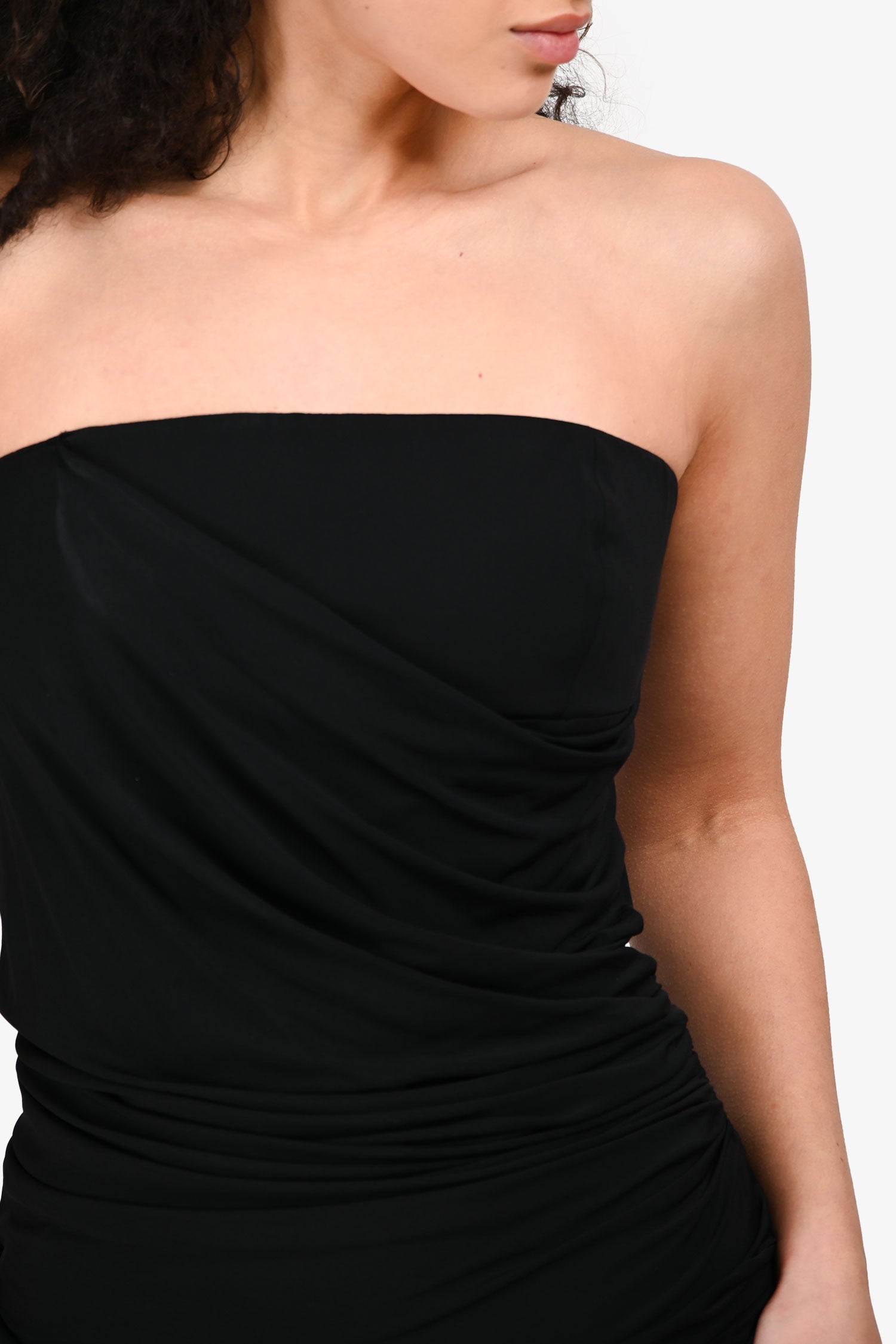 Pierre Balmain Black Strapless Jumpsuit Size 42