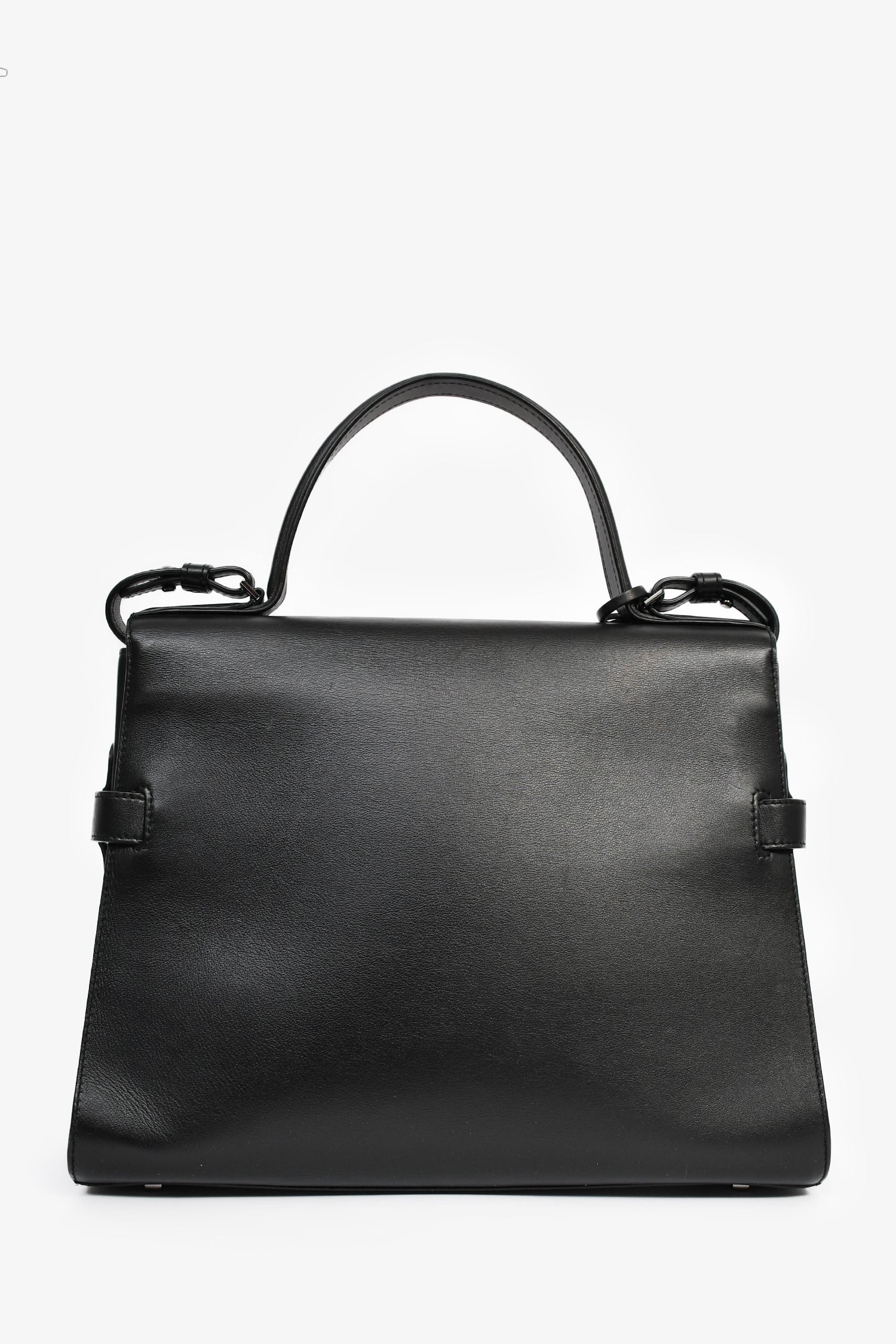 Delvaux Black Leather 'Tempete' GM Top Handle Bag