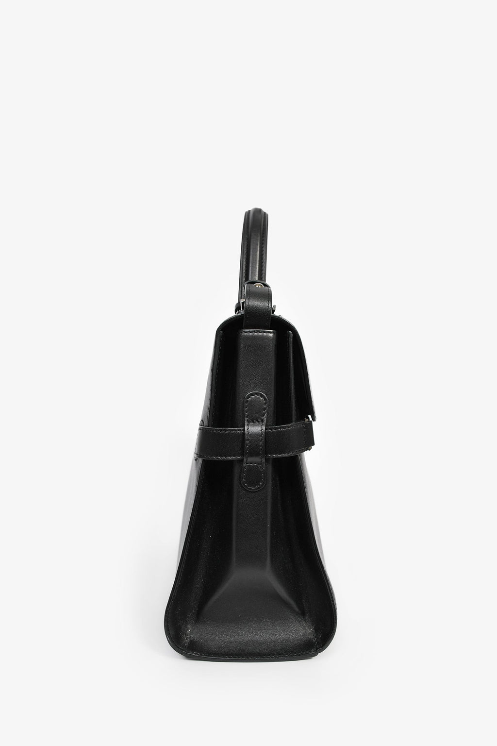 Delvaux Black Leather 'Tempete' GM Top Handle Bag