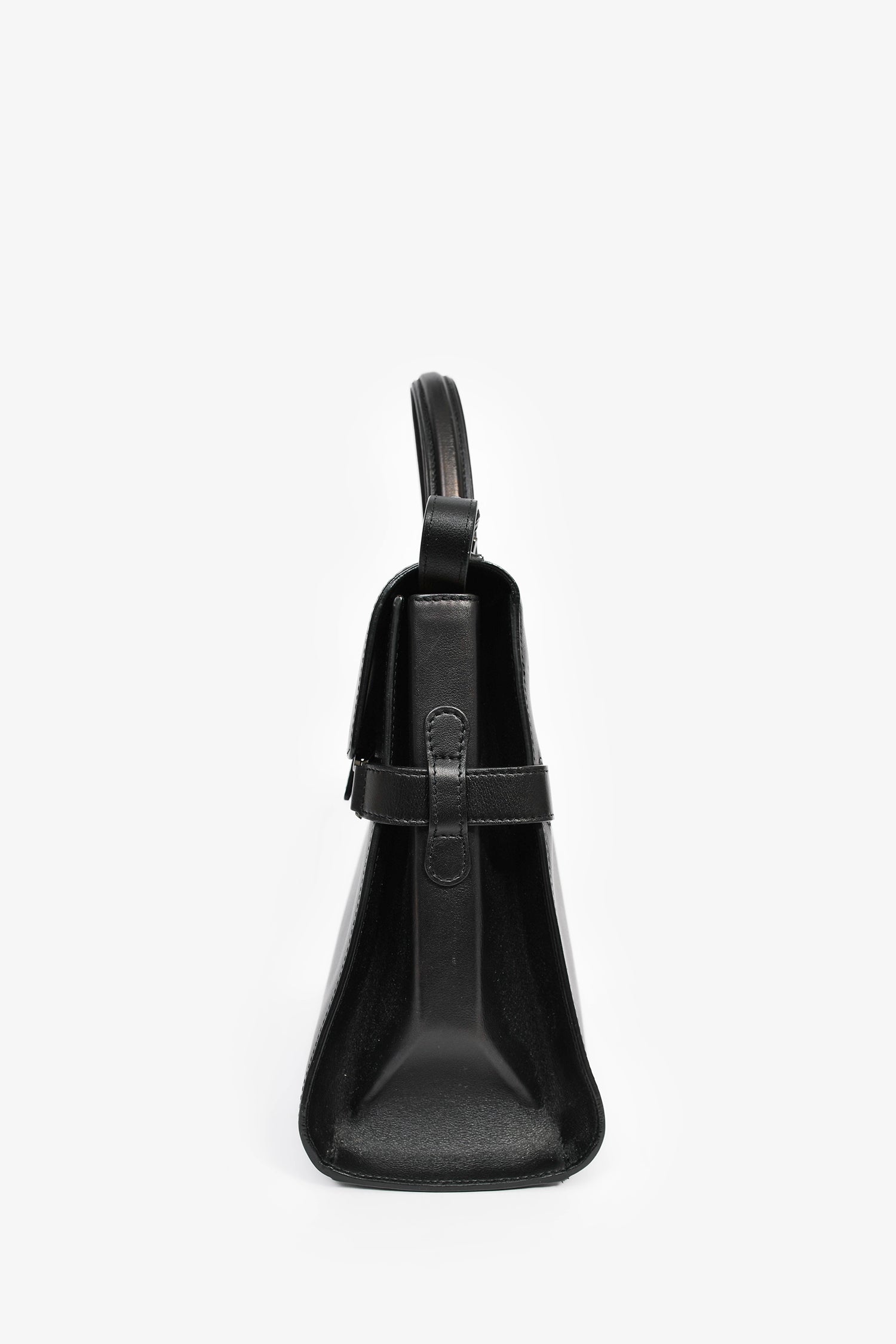 Delvaux Black Leather 'Tempete' GM Top Handle Bag