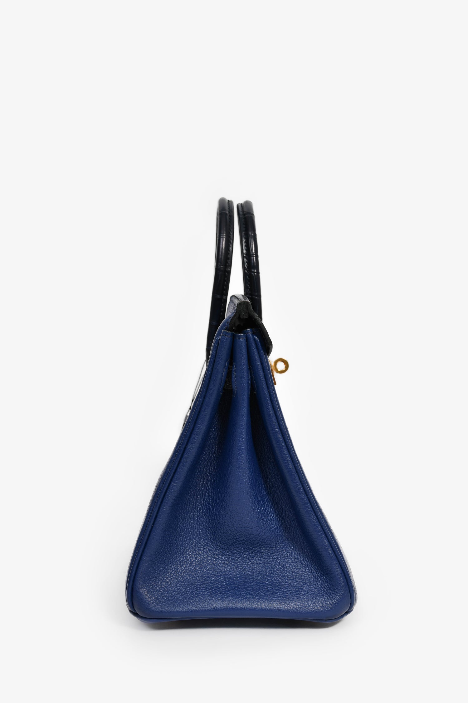 Hermès 2018 Blue Sapphire Taurillion Novillo And Blue Marine Matte Alligator Touch Birkin 25 RGHW