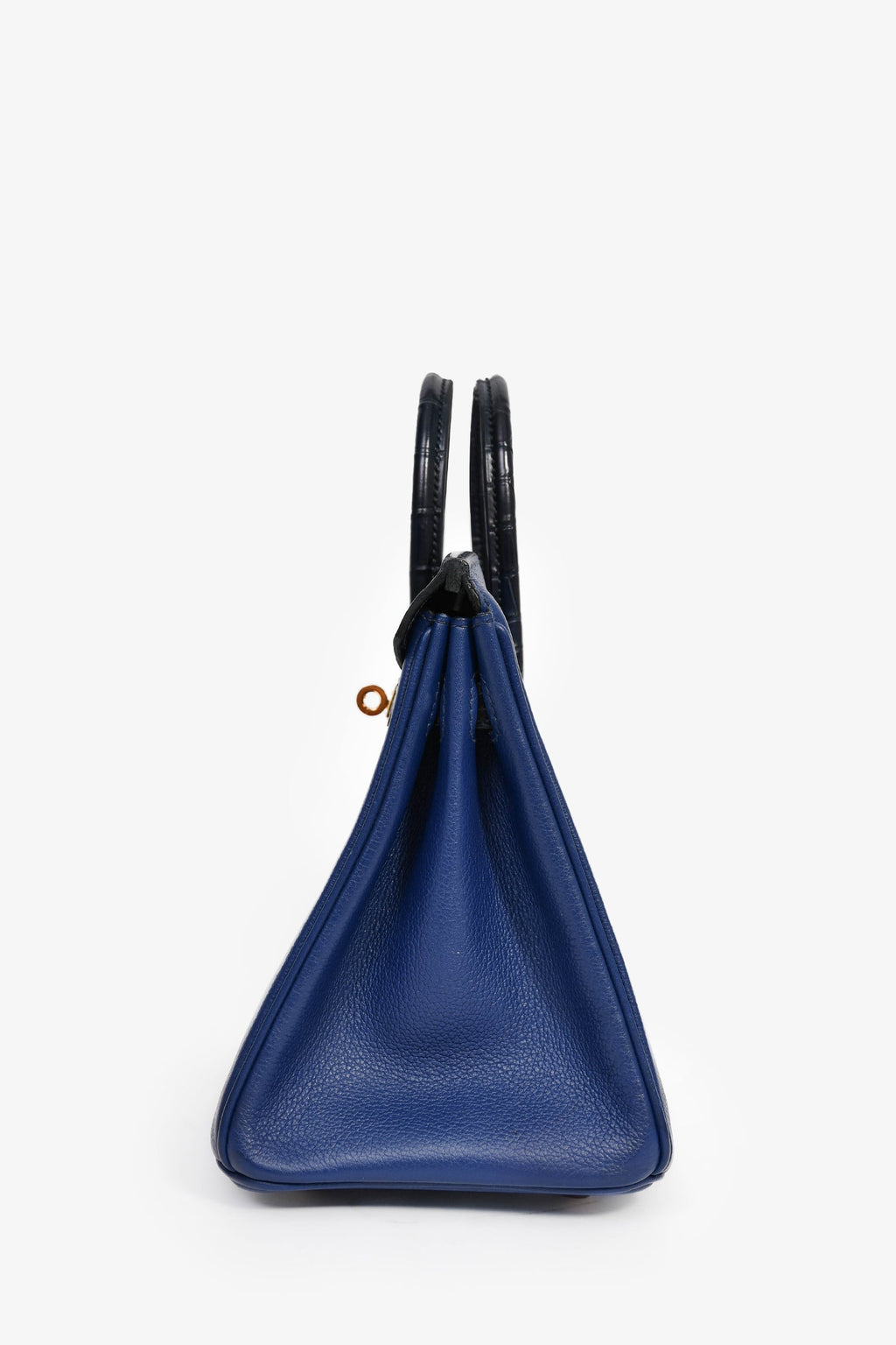 Hermès 2018 Blue Sapphire Taurillion Novillo And Blue Marine Matte Alligator Touch Birkin 25 RGHW