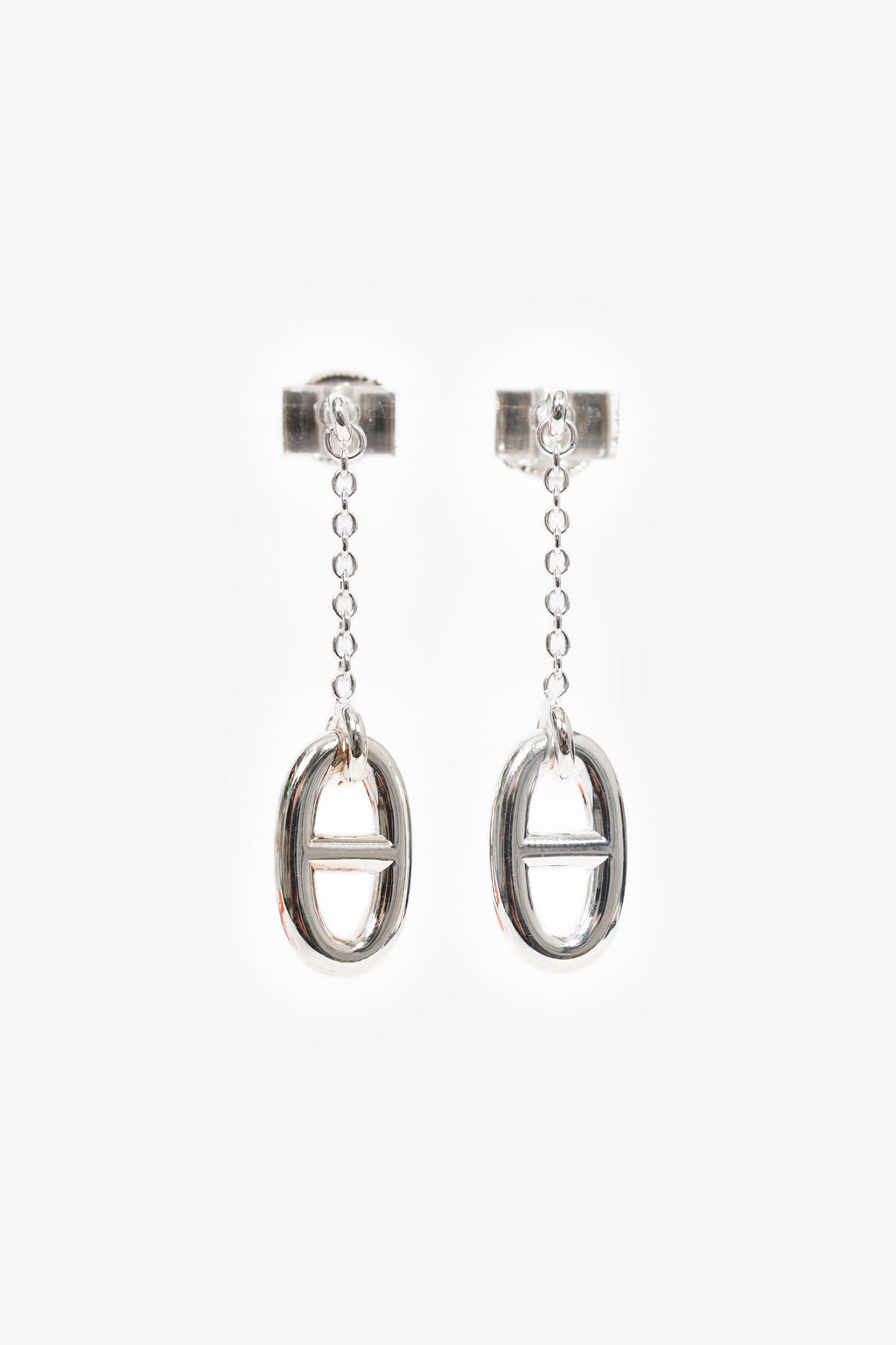 Hermès Sterling Silver 'Farandole' Drop Medium Earrings