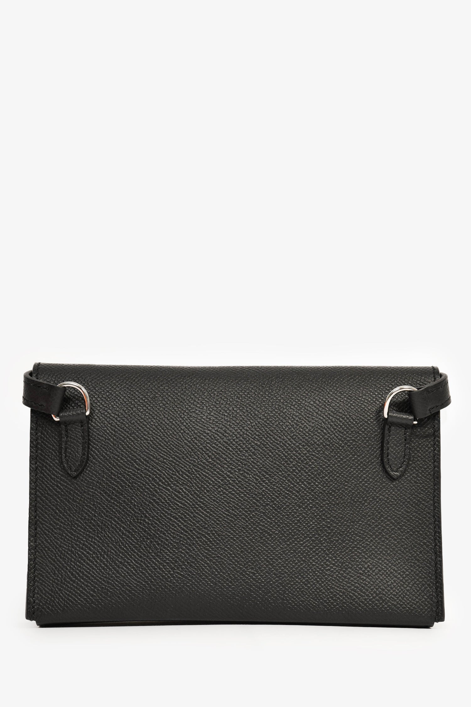 Hermès 2023 Black Epsom Leather 'Hermèsnap' Wallet