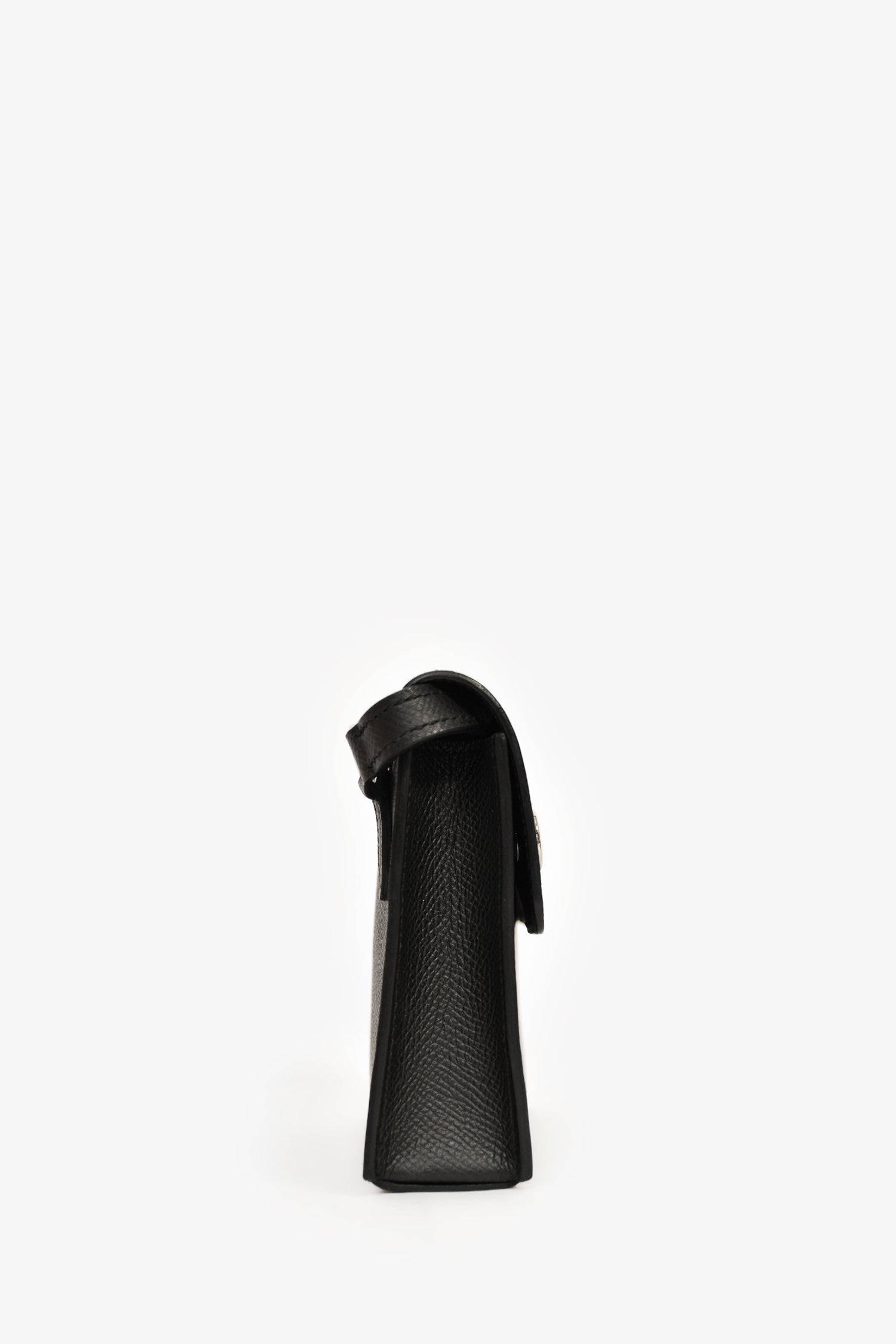 Hermès 2023 Black Epsom Leather 'Hermèsnap' Wallet