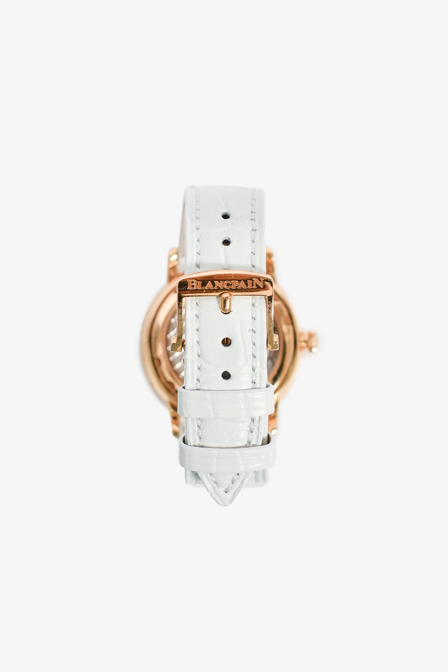 Blancpain 18K Rose Gold/Mother of Pearl/Diamond Set Quantième Complet 35m Watch