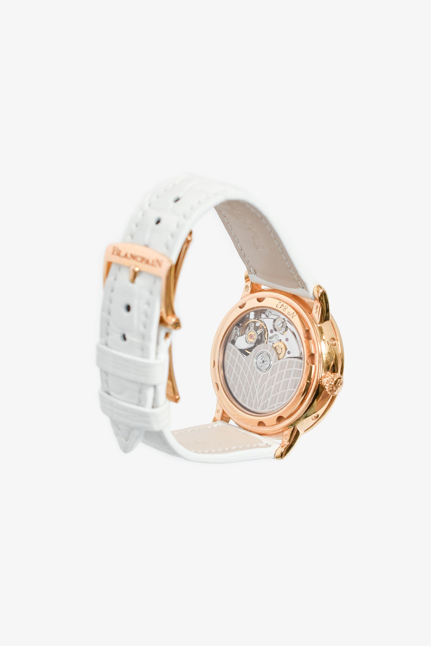Blancpain 18K Rose Gold/Mother of Pearl/Diamond Set Quantième Complet 35m Watch