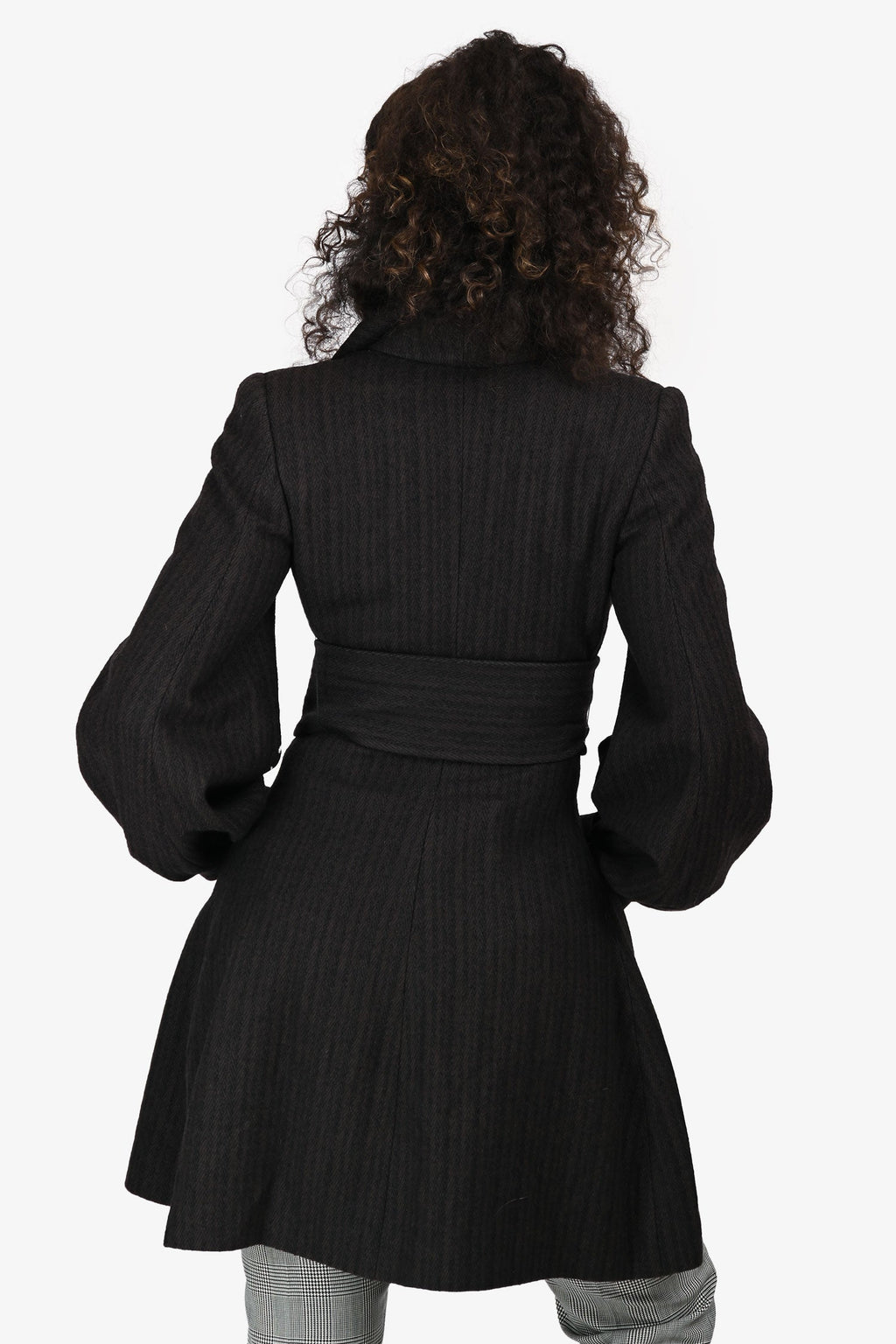 Stella McCartney Brown Wool Blend Wrap Coat Size 36