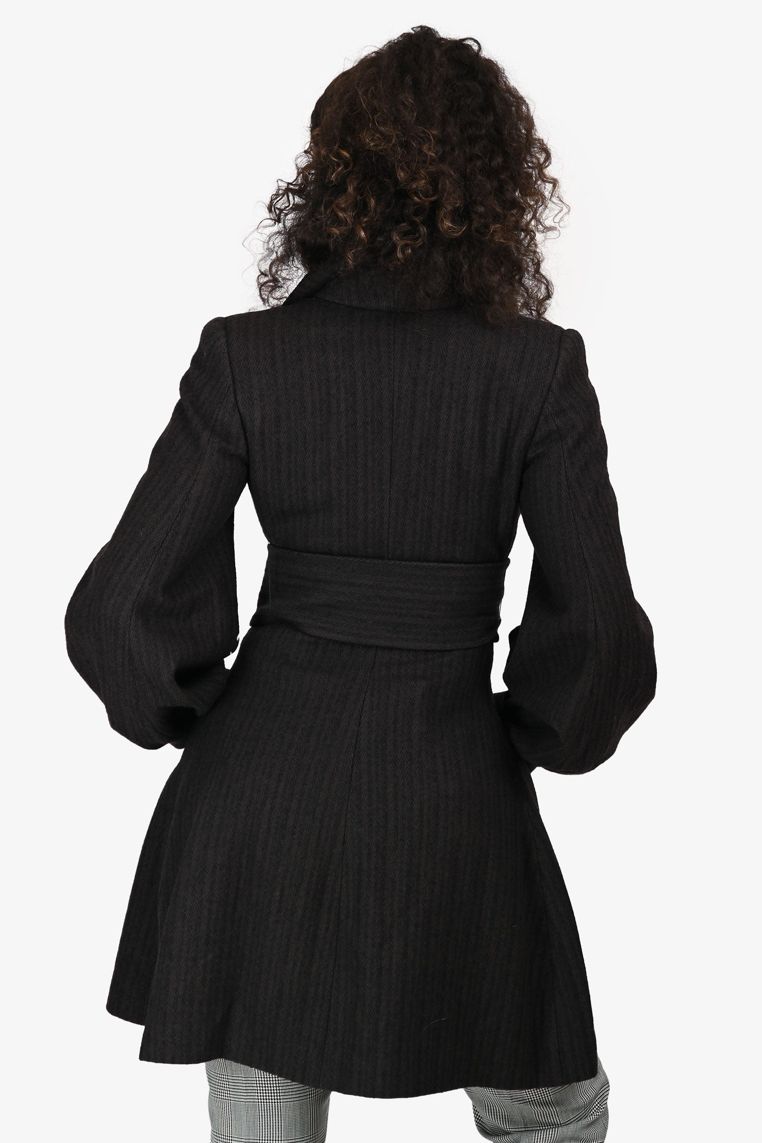 Stella McCartney Brown Wool Blend Wrap Coat Size 36