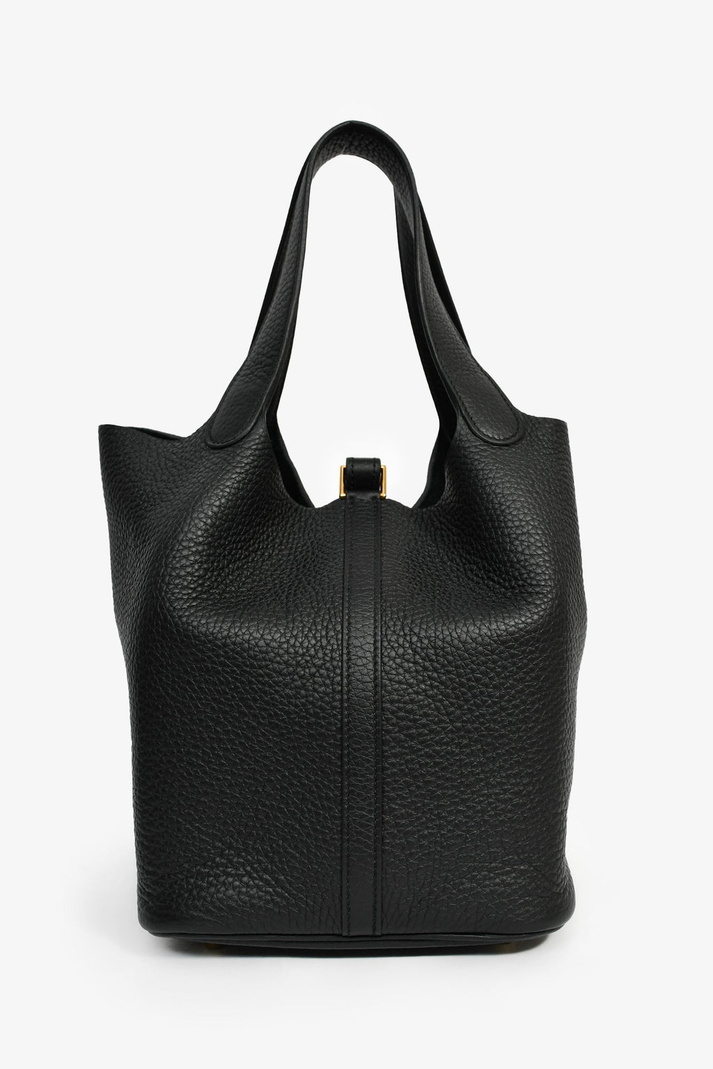 Hermès 2021 Black Clemence Leather Picotin 22