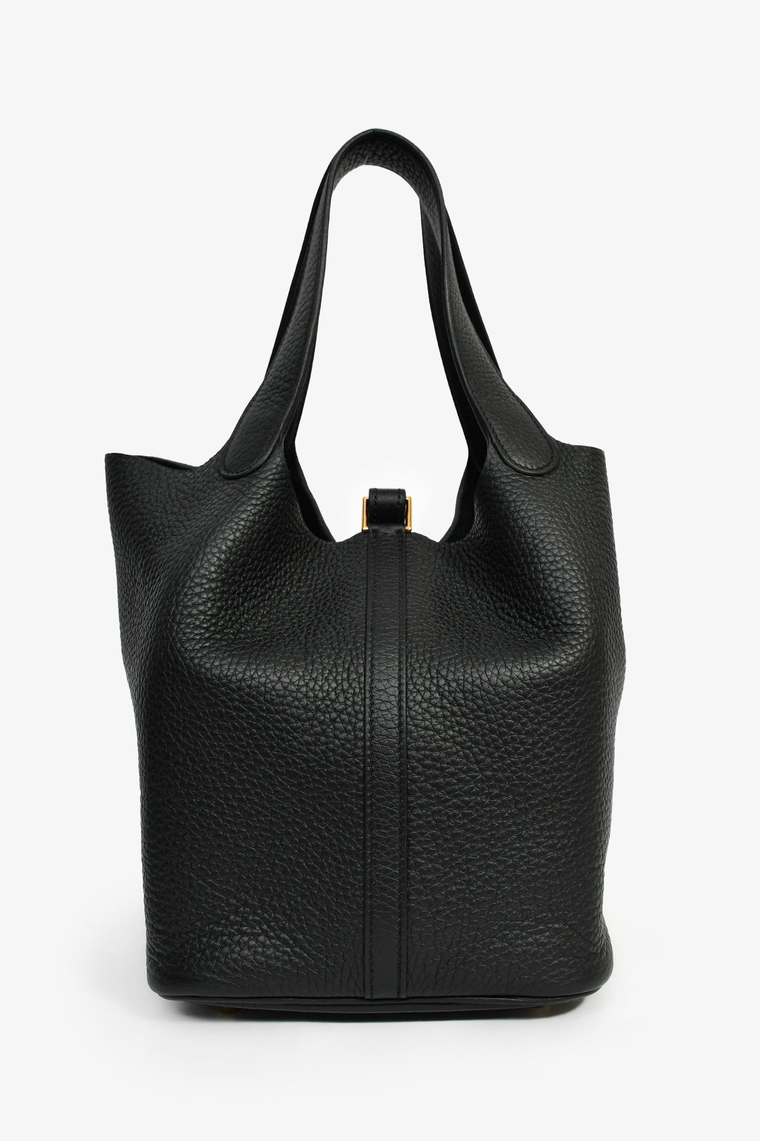 Hermès 2021 Black Clemence Leather Picotin 22