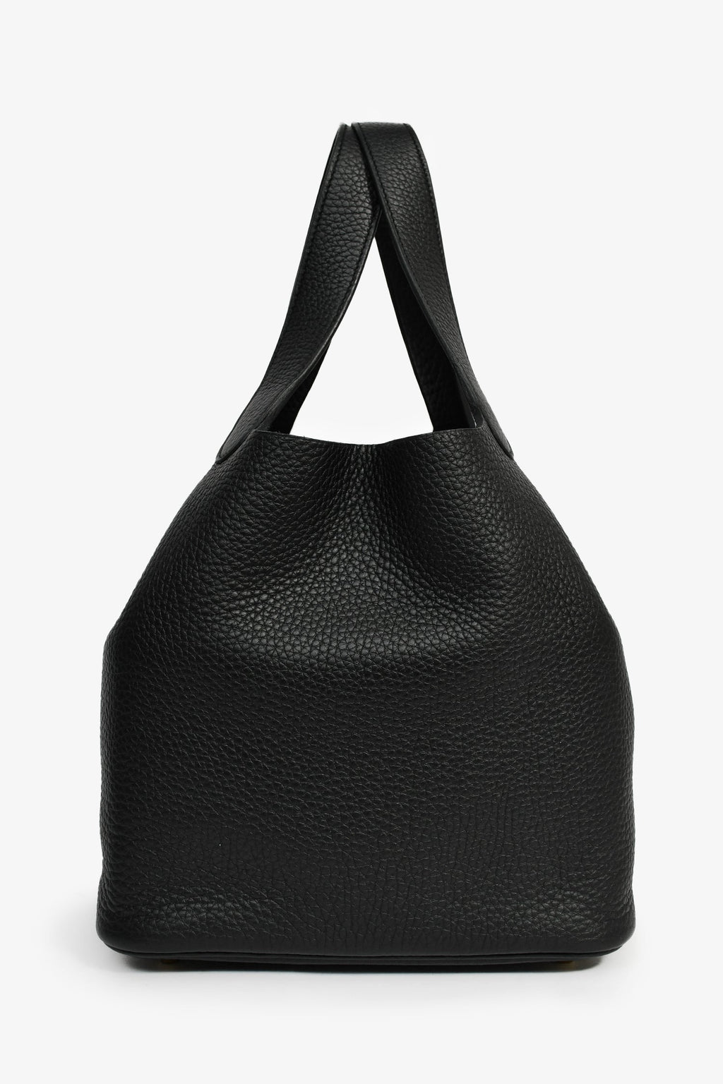 Hermès 2021 Black Clemence Leather Picotin 22
