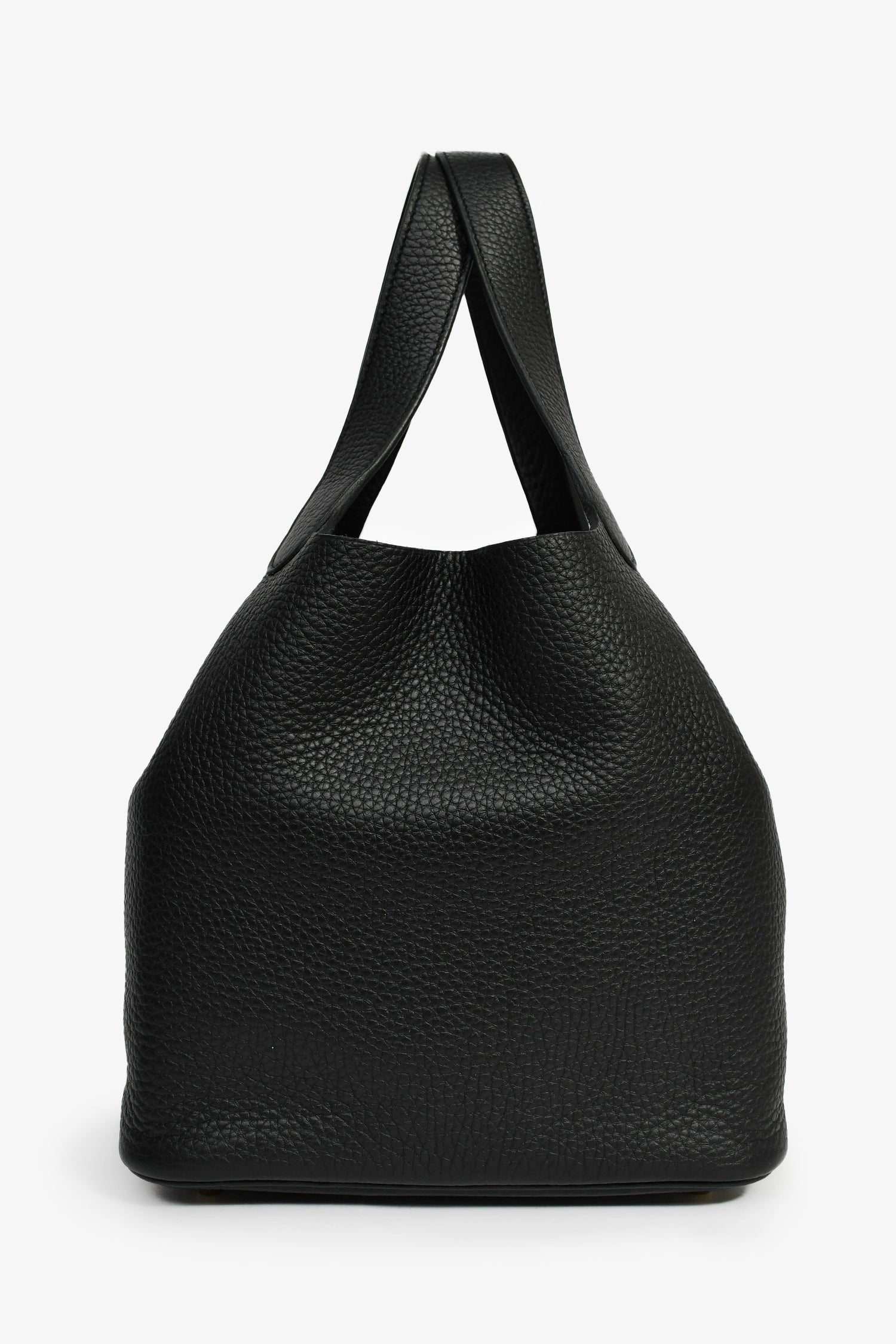 Hermès 2021 Black Clemence Leather Picotin 22