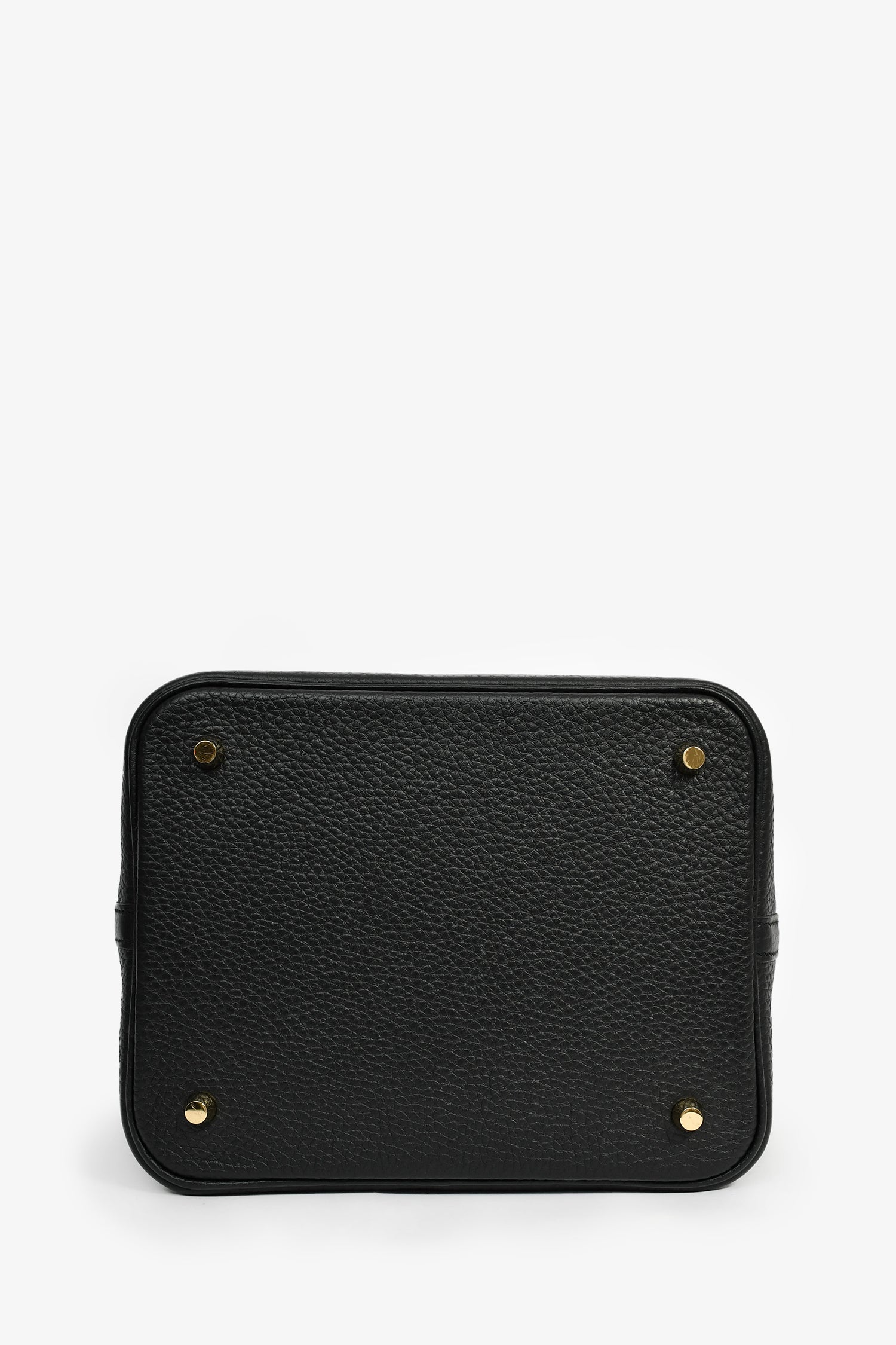 Hermès 2021 Black Clemence Leather Picotin 22