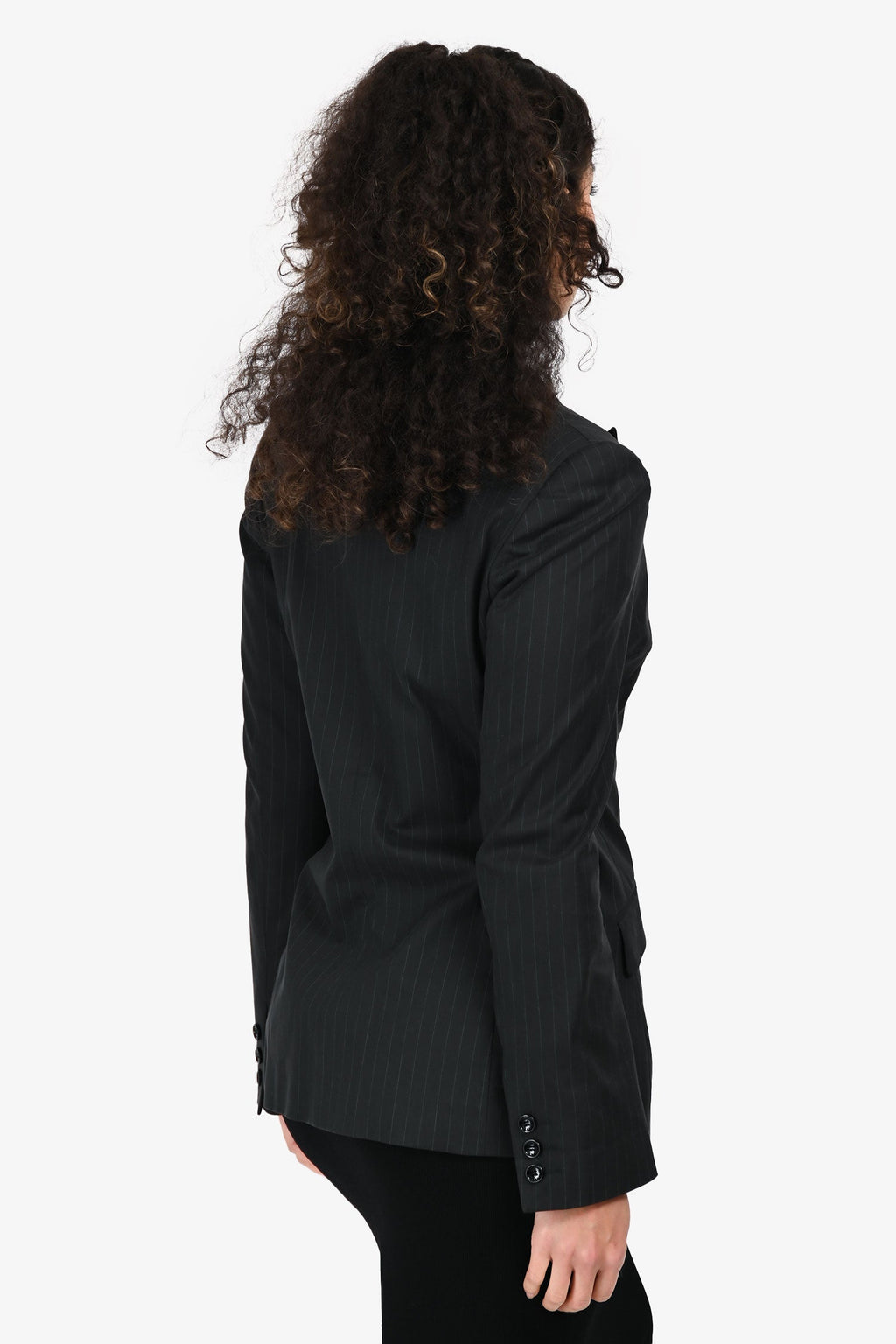 D&G Dolce & Gabbana Grey/Blue Pinstriped Blazer Size 42