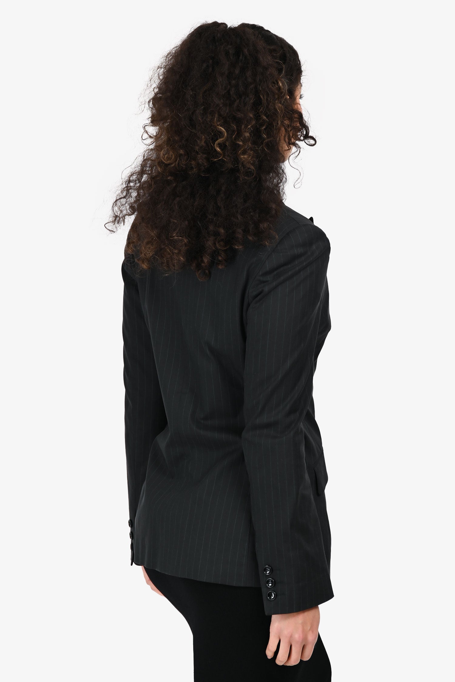 D&G Dolce & Gabbana Grey/Blue Pinstriped Blazer Size 42