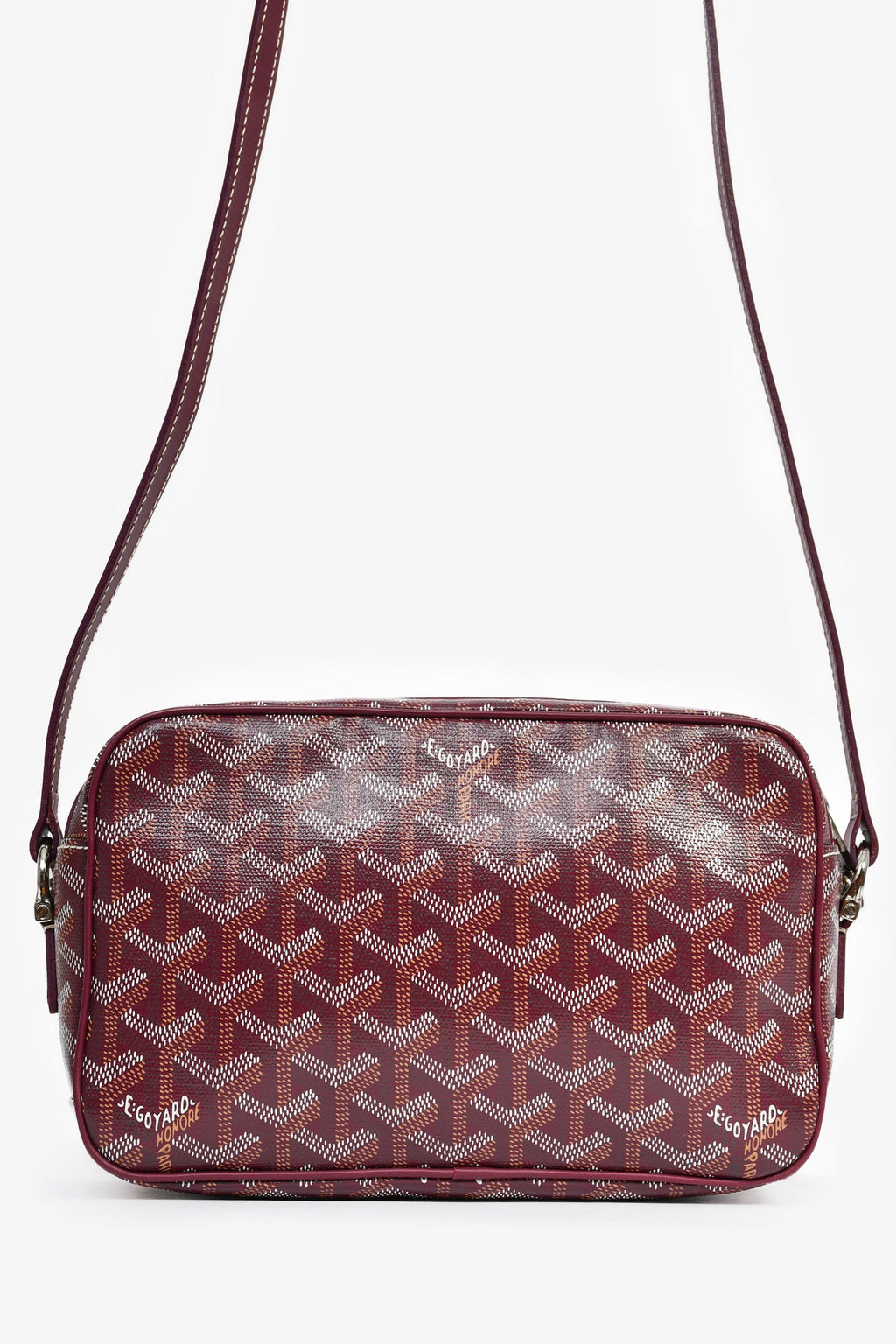 Goyard Burgundy Goyardine Canvas Cap-Vert PM Crossbody Bag