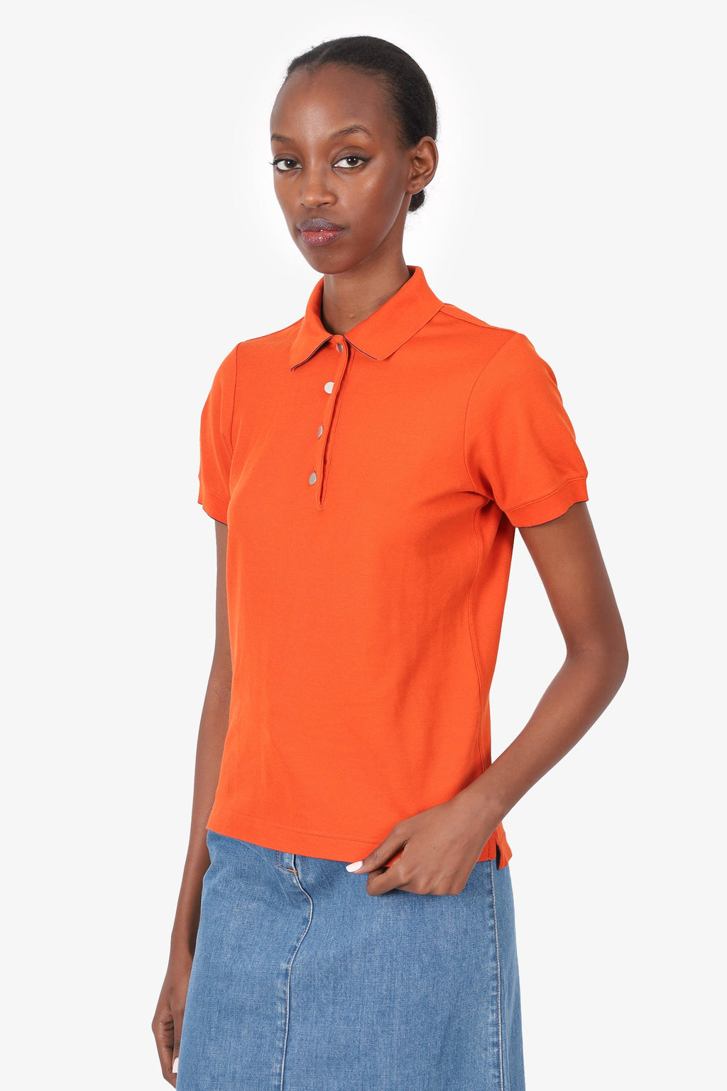 Hermès Orange Polo Top Size XS