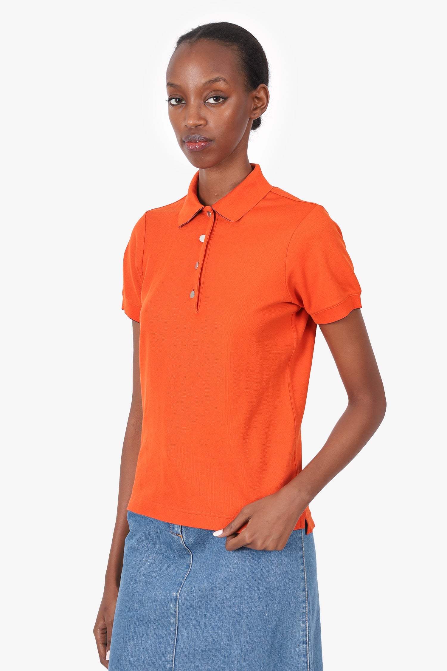 Hermès Orange Polo Top Size XS