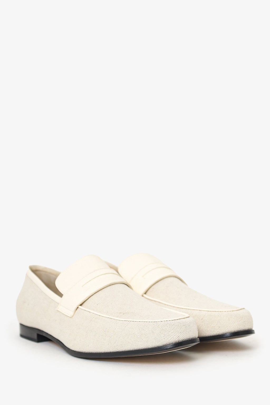 Toteme White Canvas Loafers Size 40
