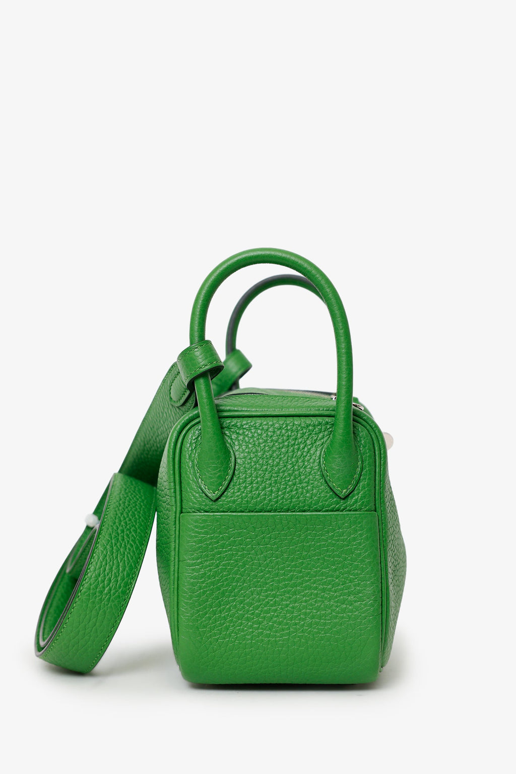 Hermès 2024 A9 Vert Yucca Clemence Mini Lindy 20