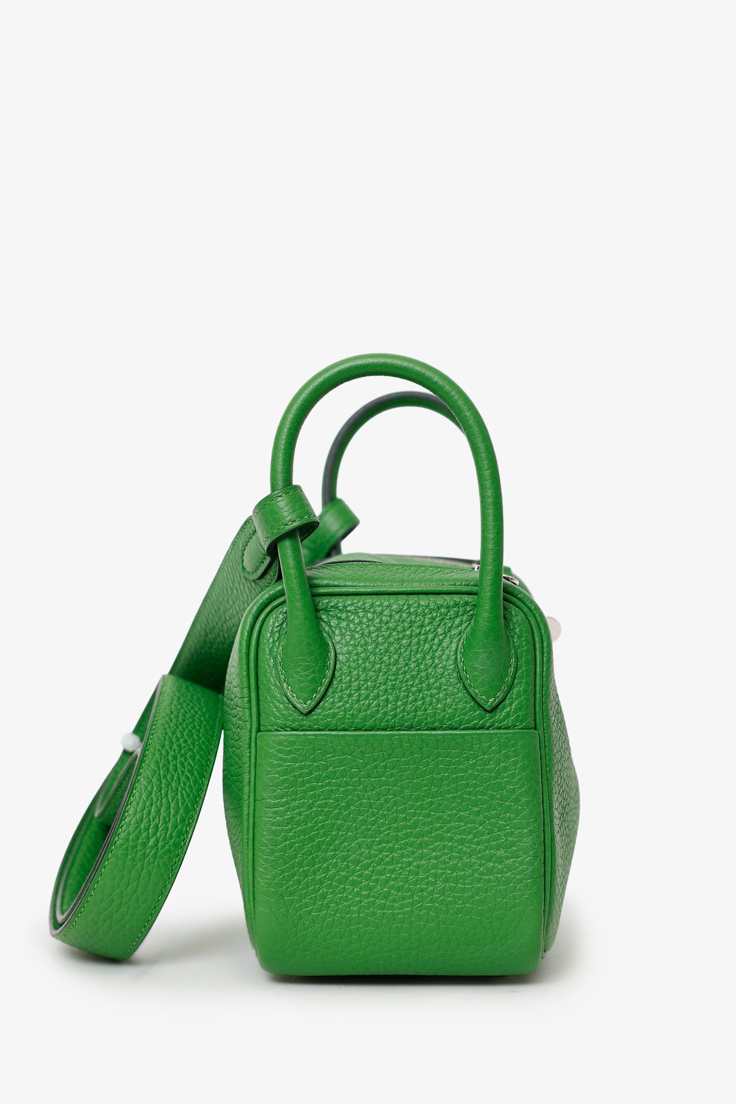 Hermès 2024 A9 Vert Yucca Clemence Mini Lindy 20