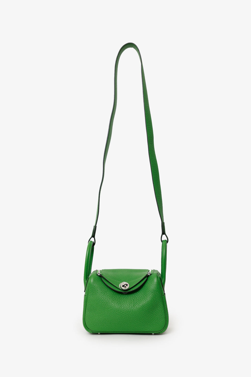 Hermès 2024 A9 Vert Yucca Clemence Mini Lindy 20