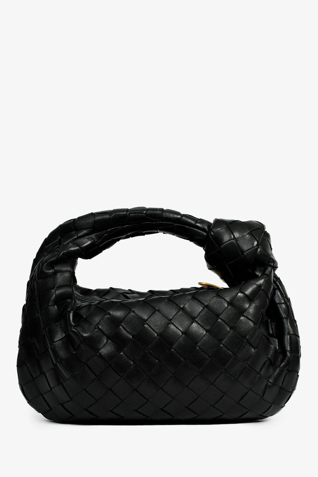 Bottega Veneta Black Intrecciato Leather Mini Jodie