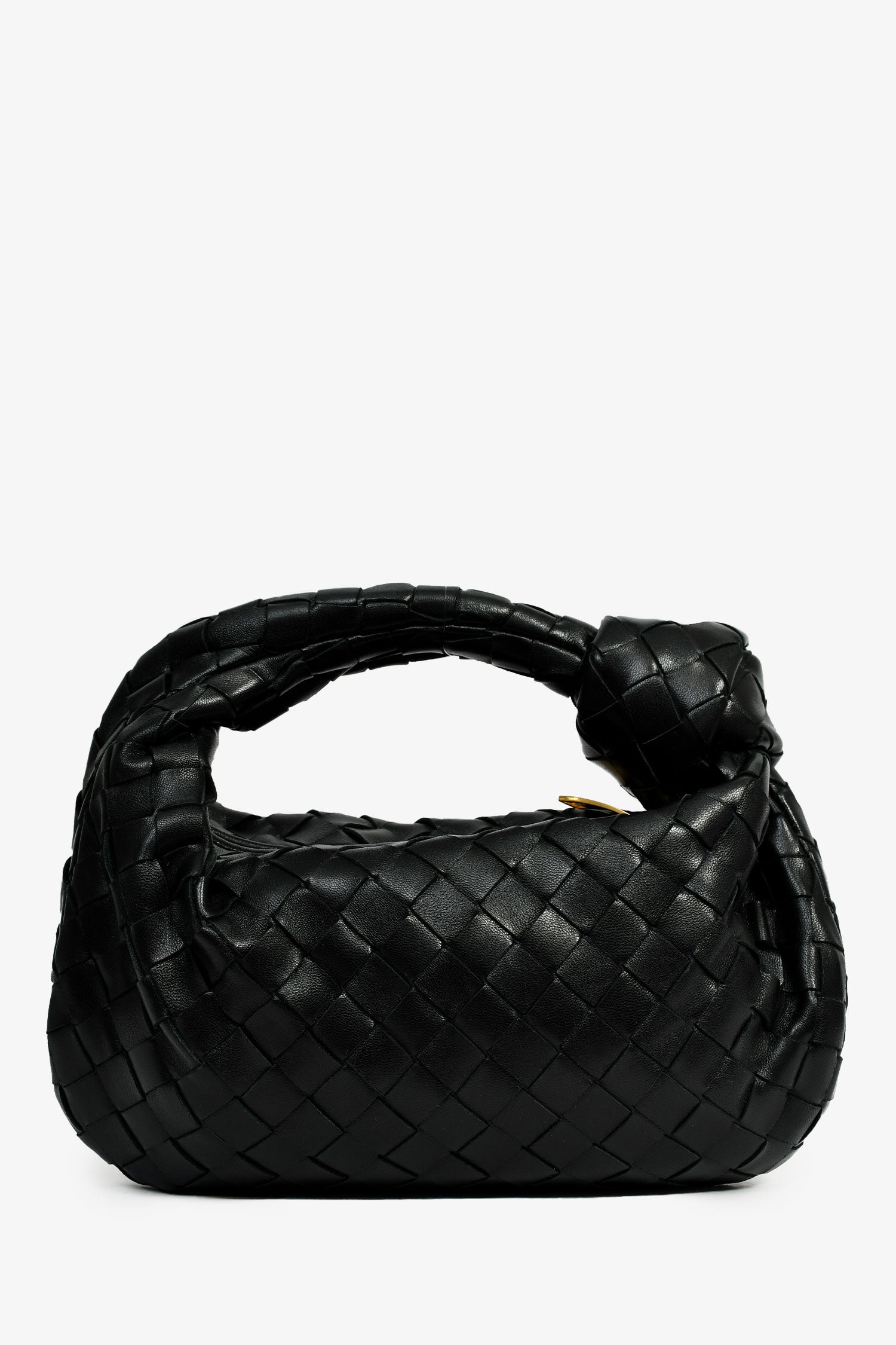 Bottega Veneta Black Intrecciato Leather Mini Jodie