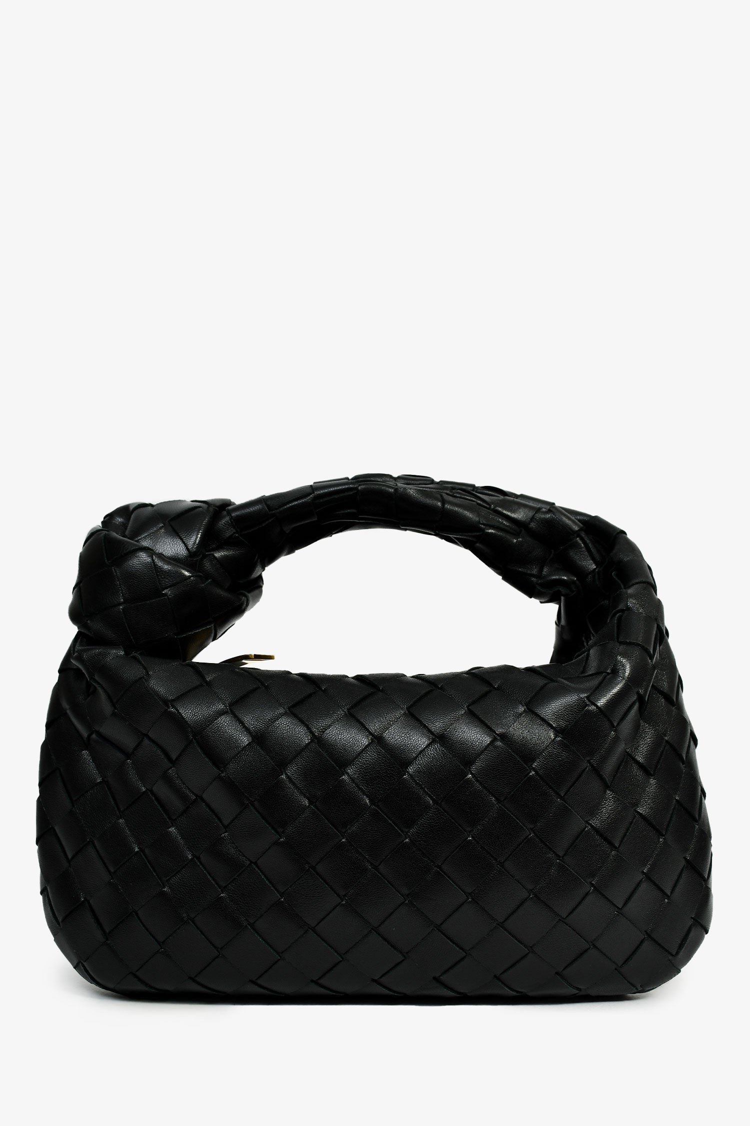 Bottega Veneta Black Intrecciato Leather Mini Jodie