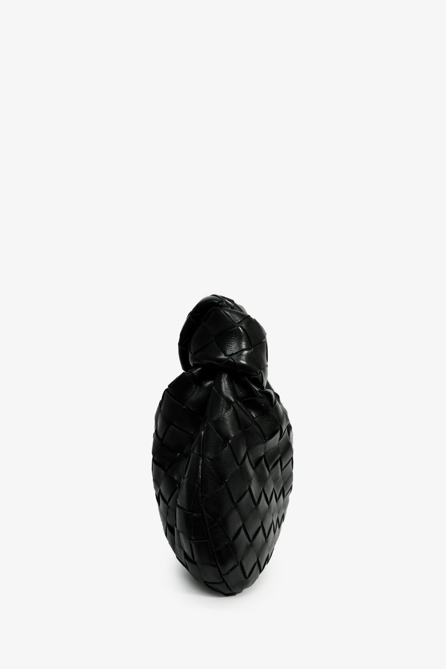 Bottega Veneta Black Intrecciato Leather Mini Jodie