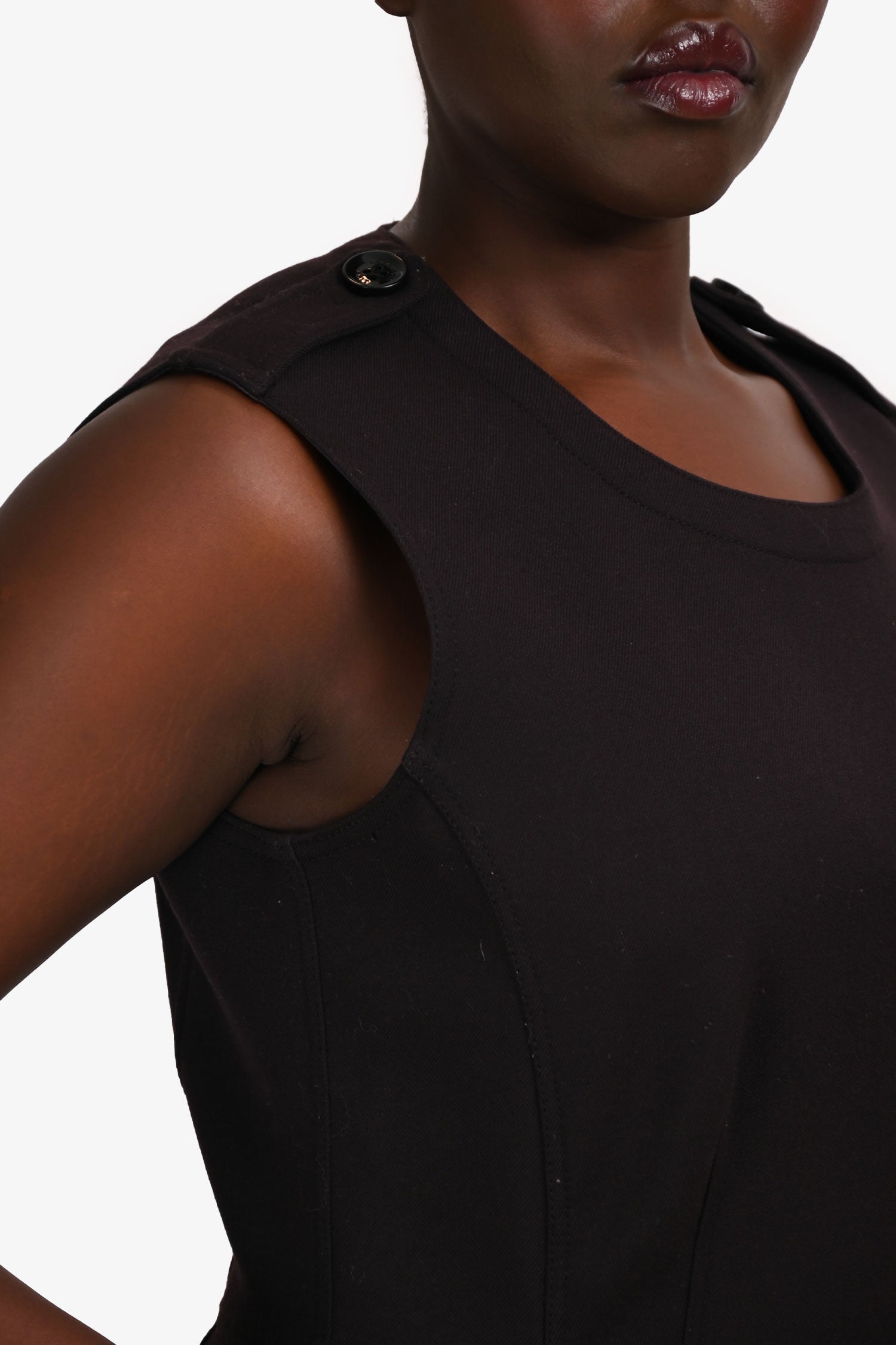 Burberry Brit Black Sleeveless Shift Dress Size 12
