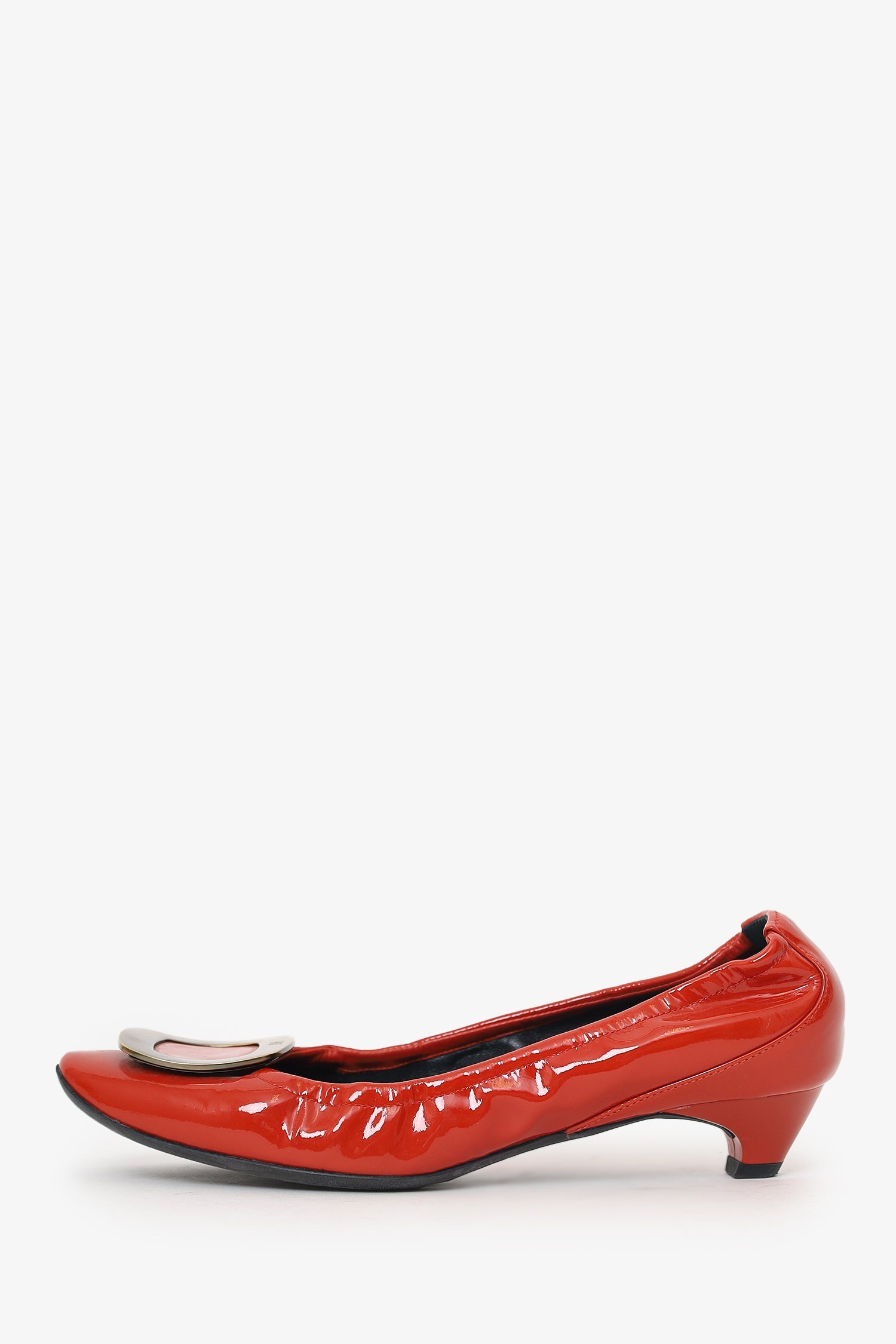 Roger Vivier Orange Patent Leather Pumps Size 36