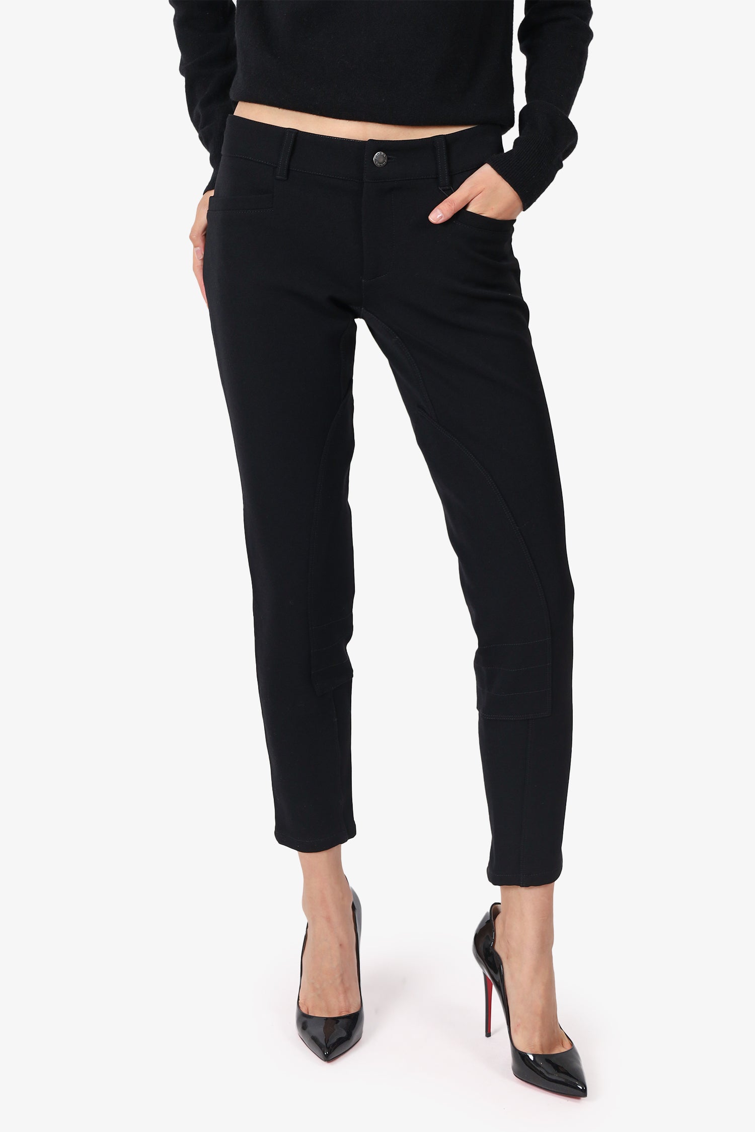 Prada Black Zip-up Pants Size 42