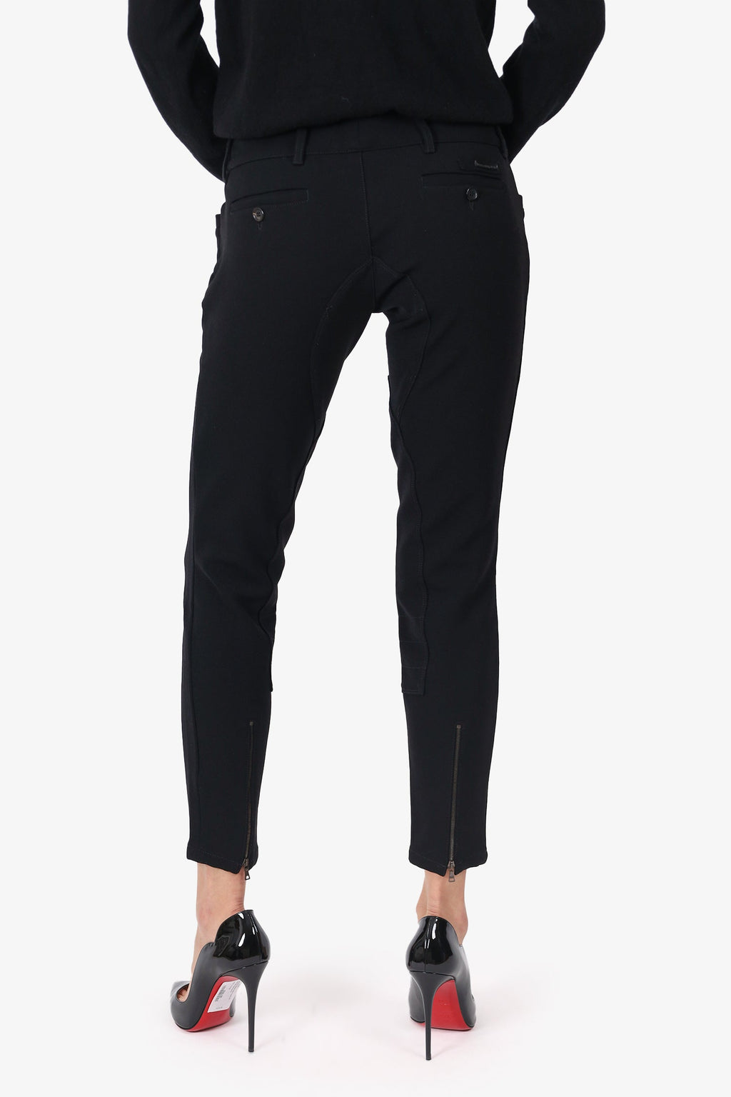 Prada Black Zip-up Pants Size 42
