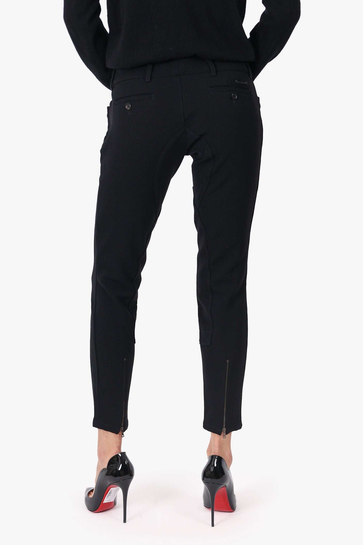 Prada Black Zip-up Pants Size 42