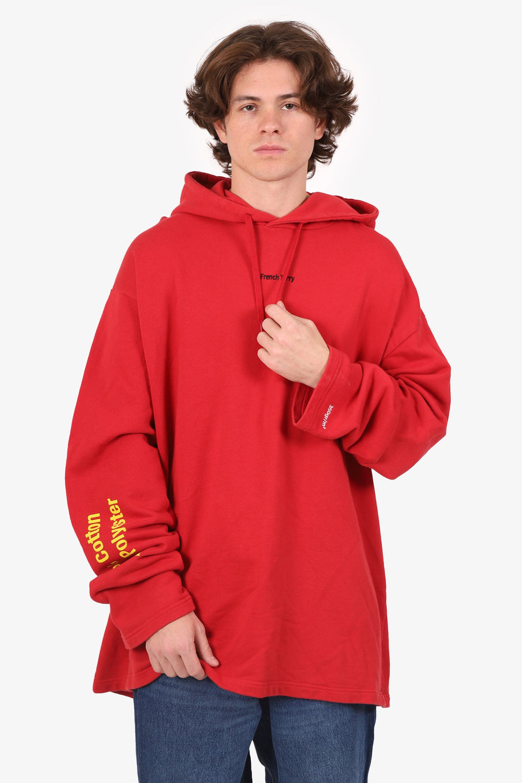Vetement Red French Terry Oversize Hoodie Size S Mens