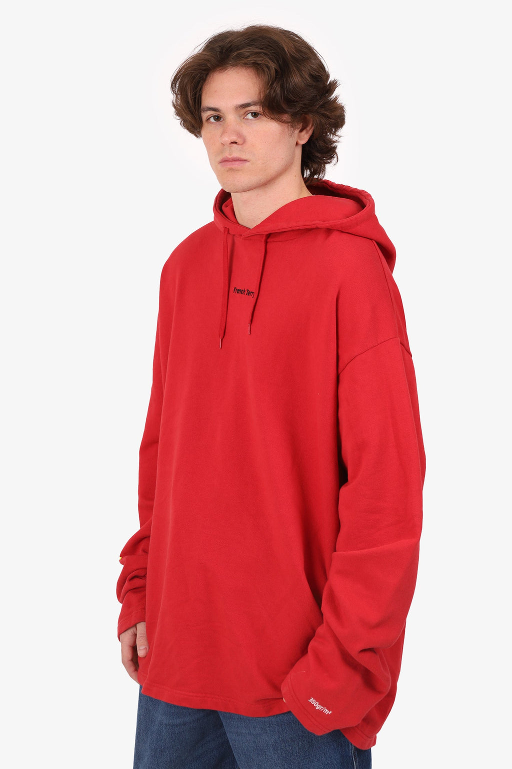 Vetement Red French Terry Oversize Hoodie Size S Mens