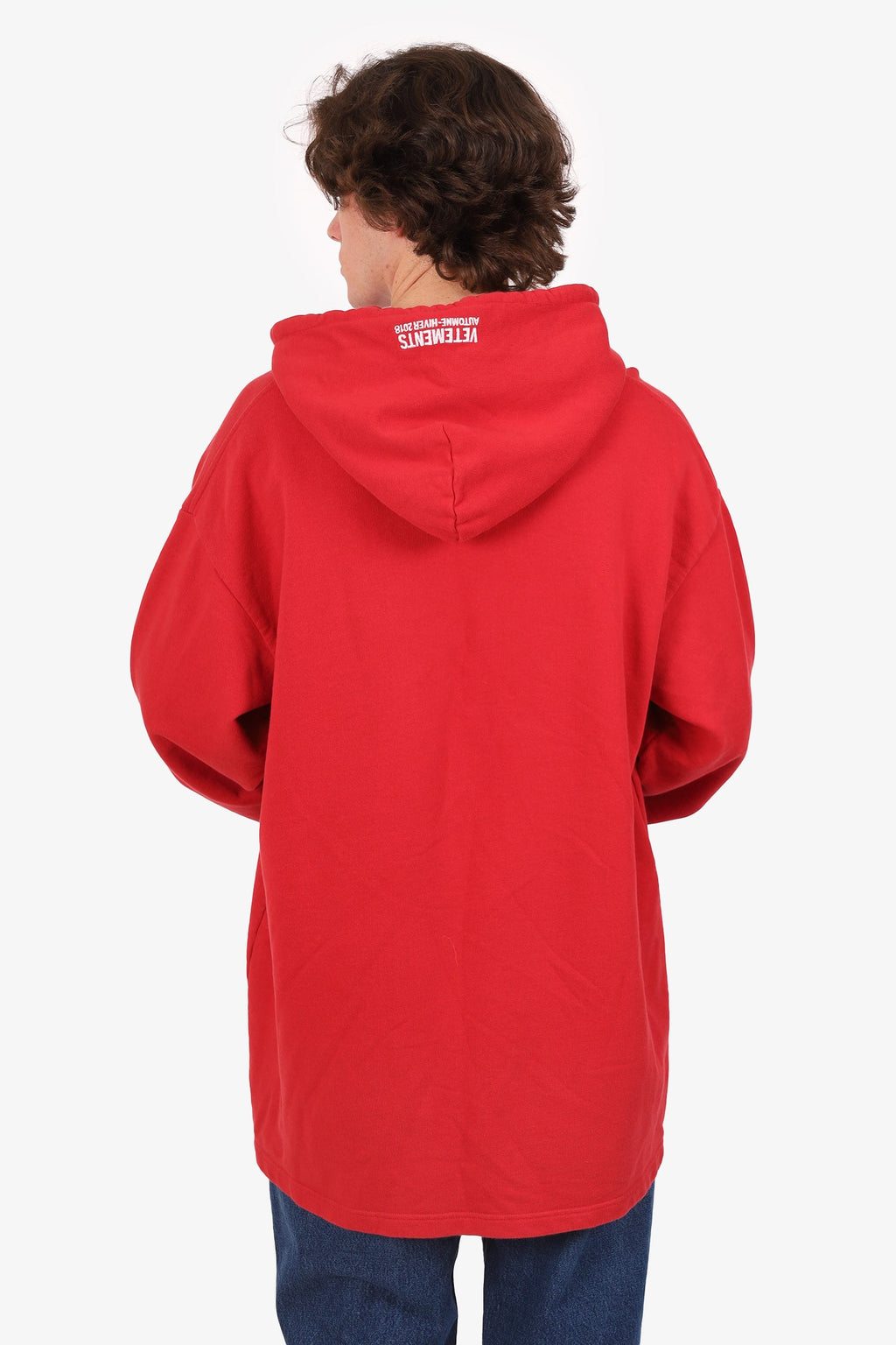 Vetement Red French Terry Oversize Hoodie Size S Mens