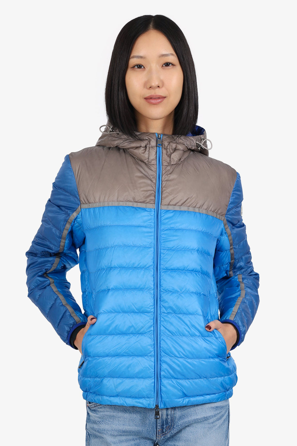 Moncler Blue Nylon Arsenal Lightweight Puffer Jacket Size 1