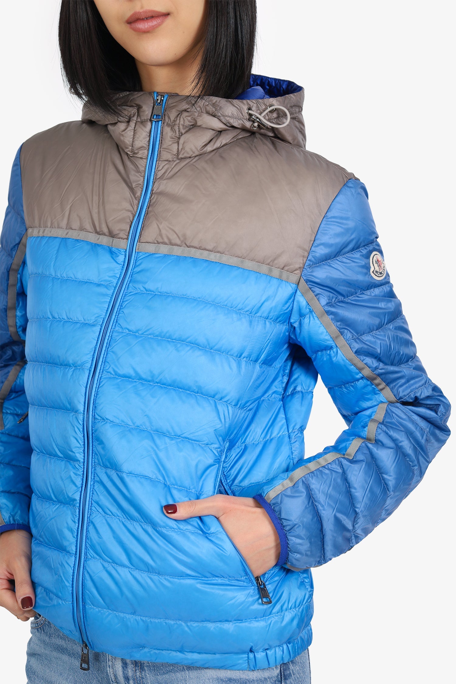 Moncler Blue Nylon Arsenal Lightweight Puffer Jacket Size 1