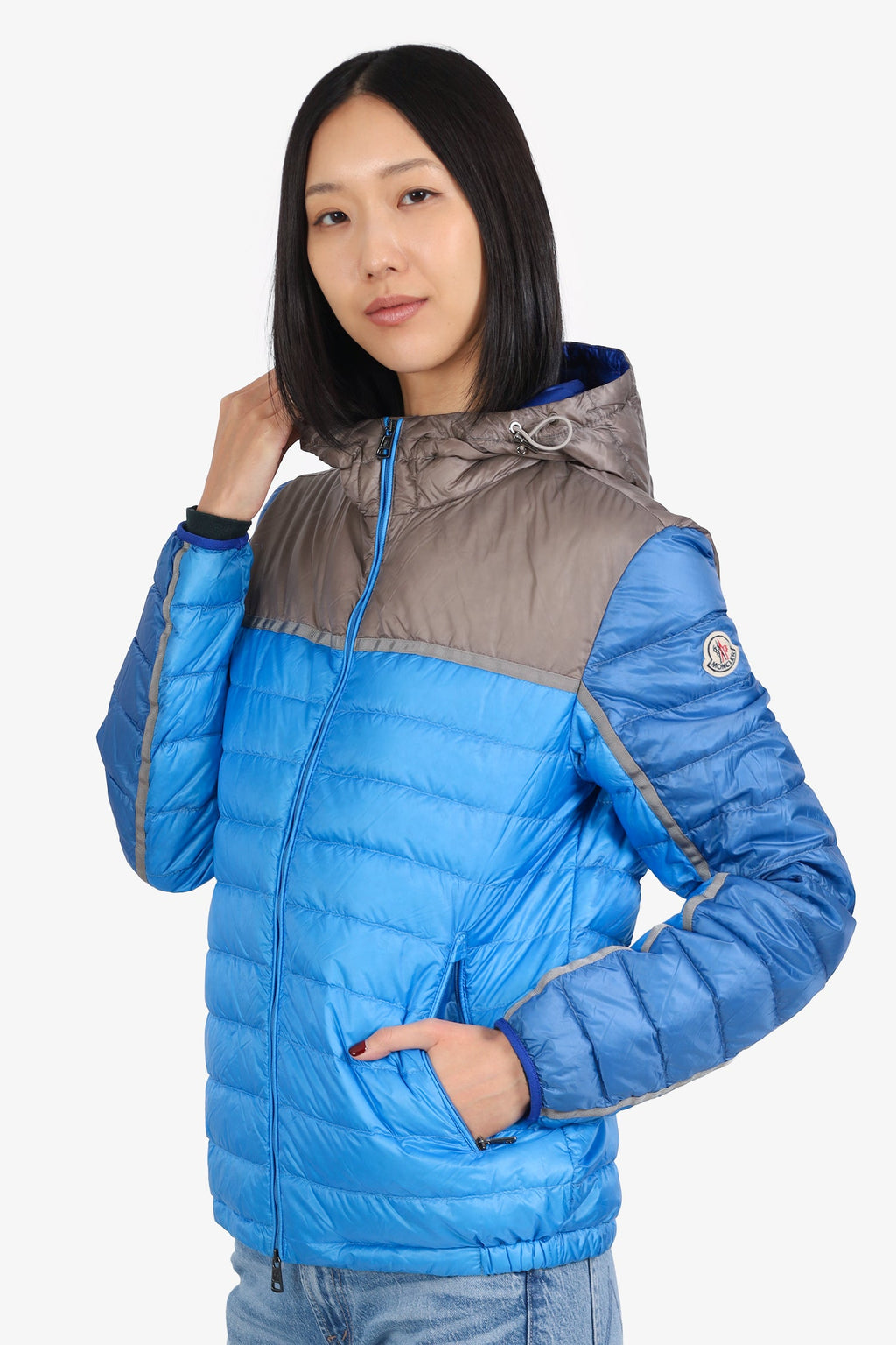 Moncler Blue Nylon Arsenal Lightweight Puffer Jacket Size 1