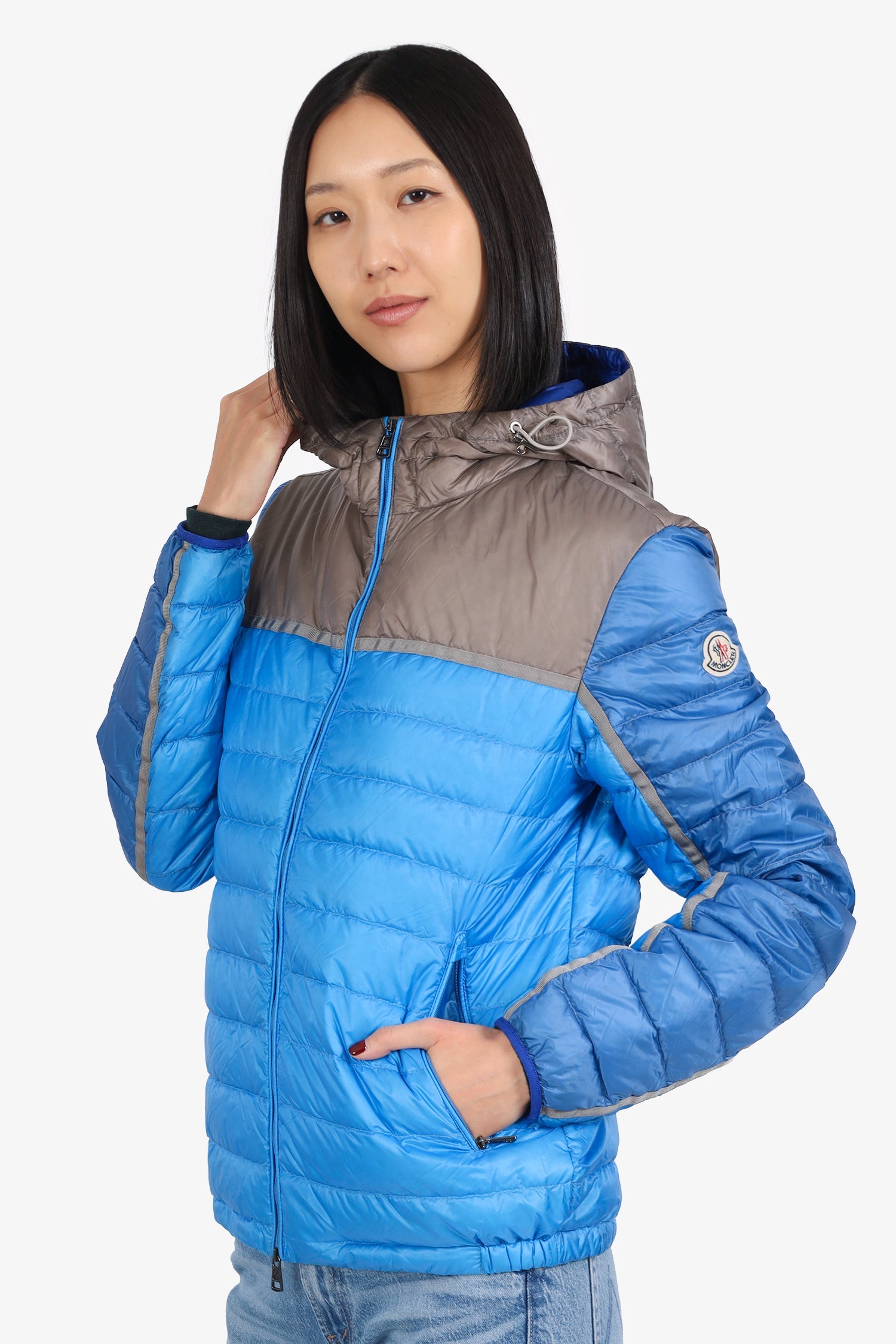 Moncler Blue Nylon Arsenal Lightweight Puffer Jacket Size 1