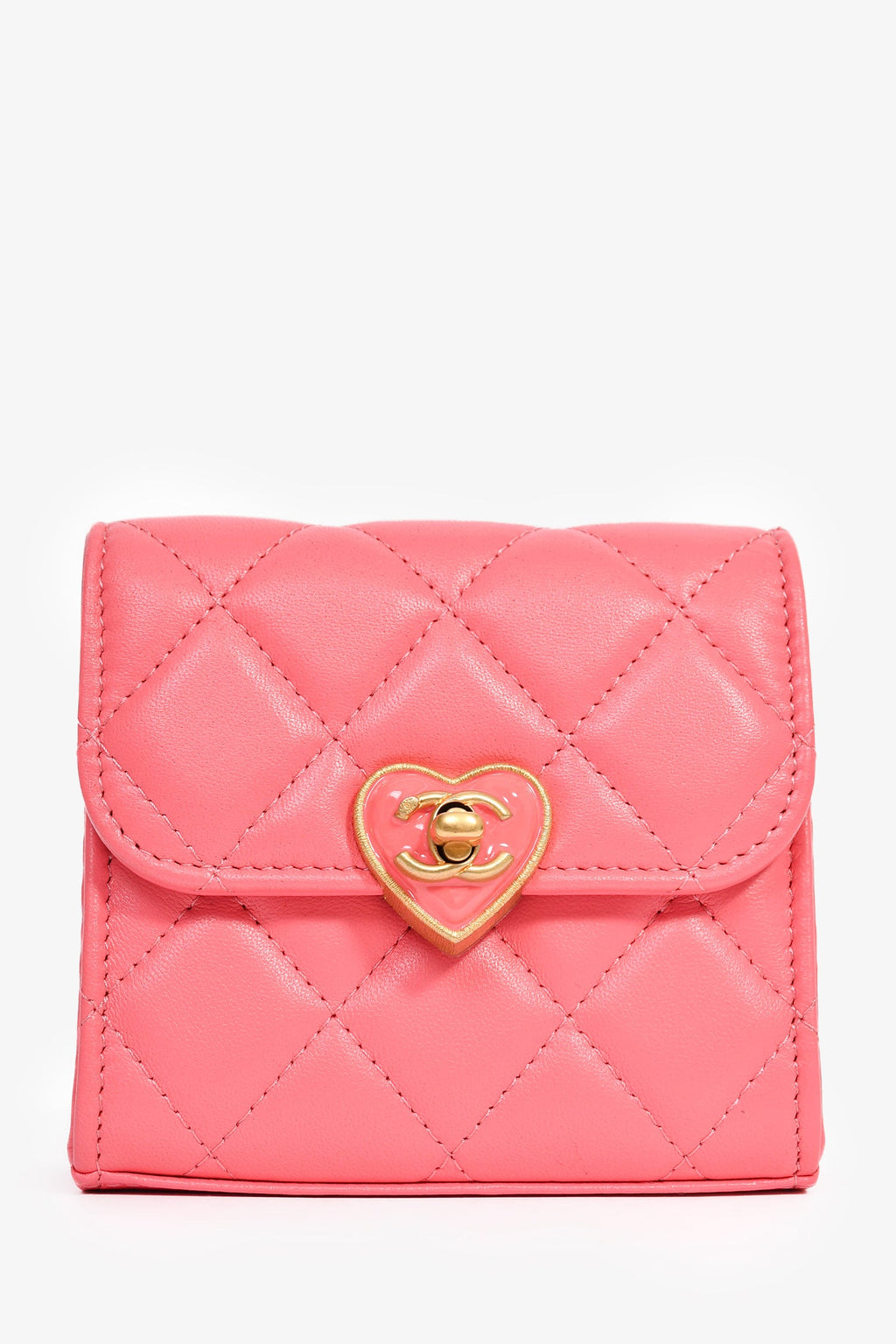 Pre-Loved 2022+ Chanel™ Pink Mini Coco Love Flap Bag